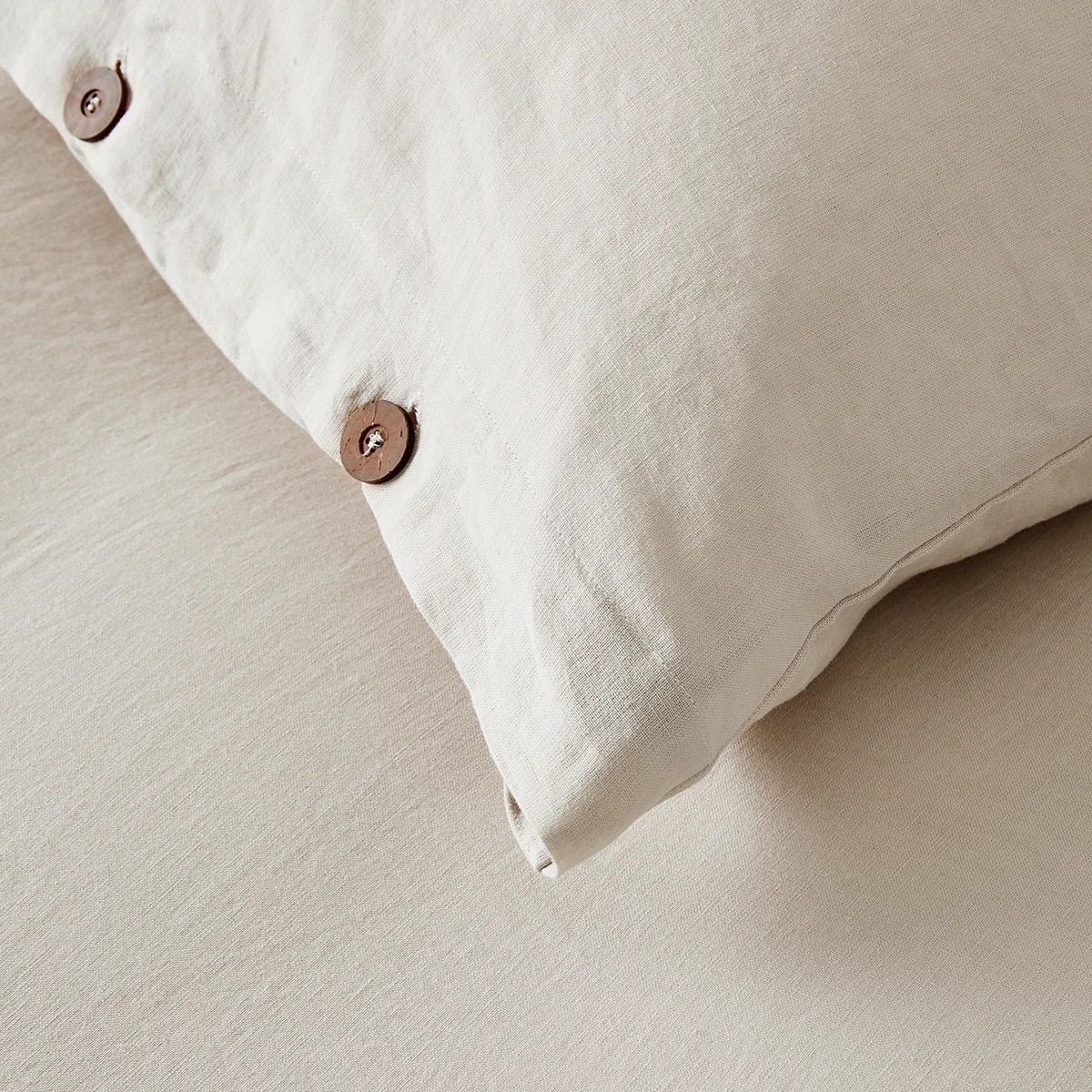 3 Kayden Linen Cotton Quilt Cover Set - Super King Bed, Natural, 3 of 7