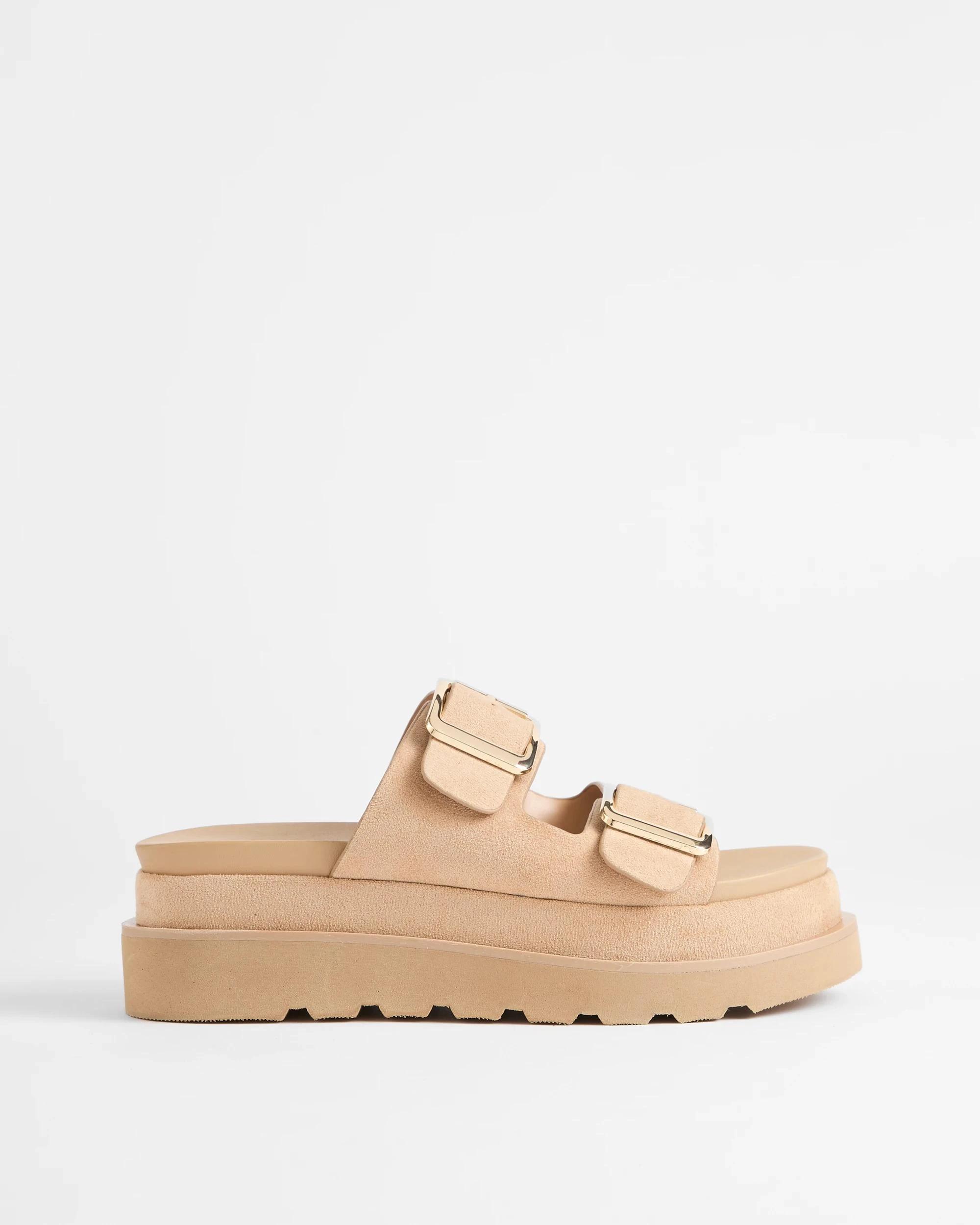 1 Target Woman Double Strap Chunky Sandal - Aleesha BROWN, 1 of 3