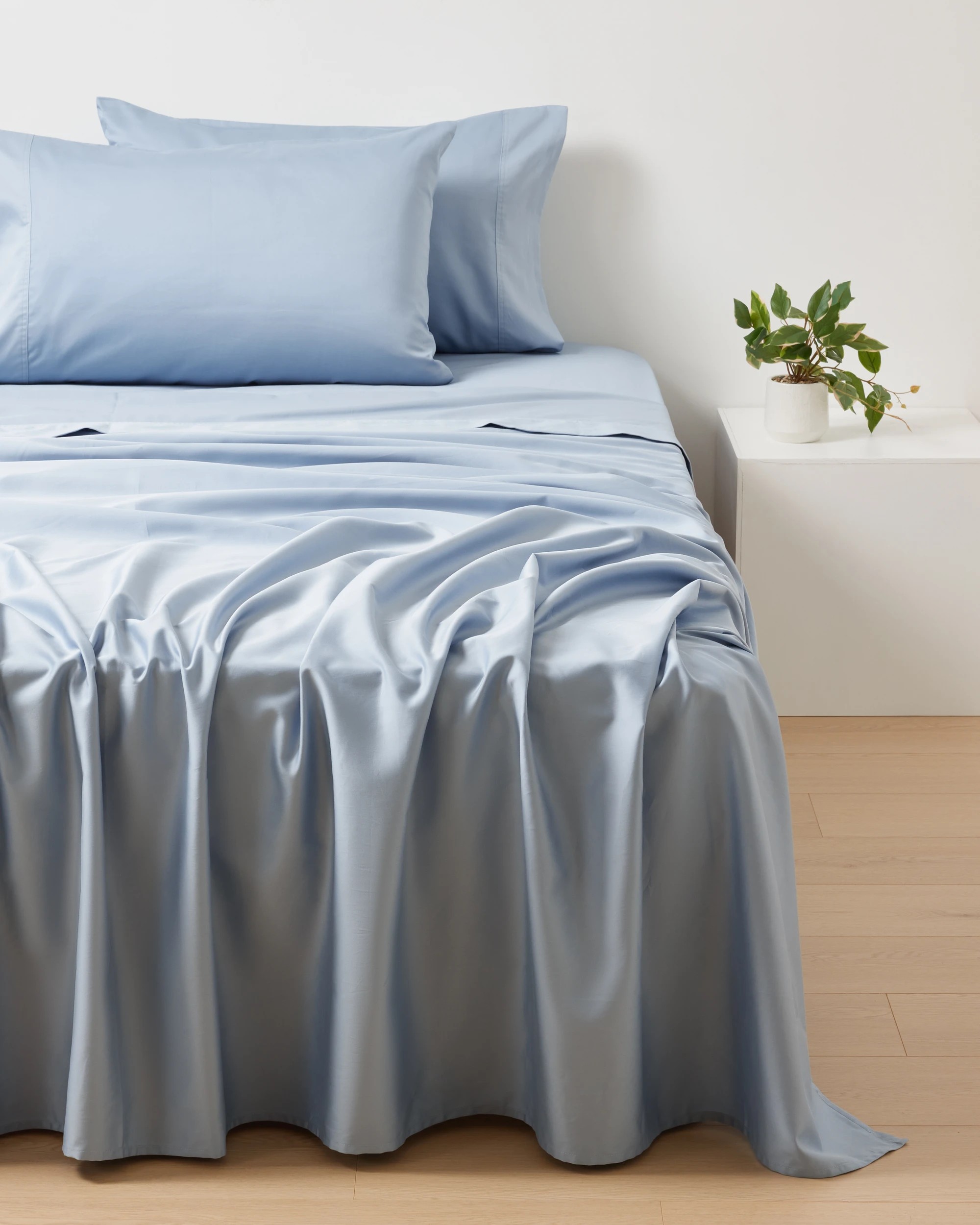 2 500 Thread Count Cotton Sheet Set - Double Bed, Blue, 2 of 9