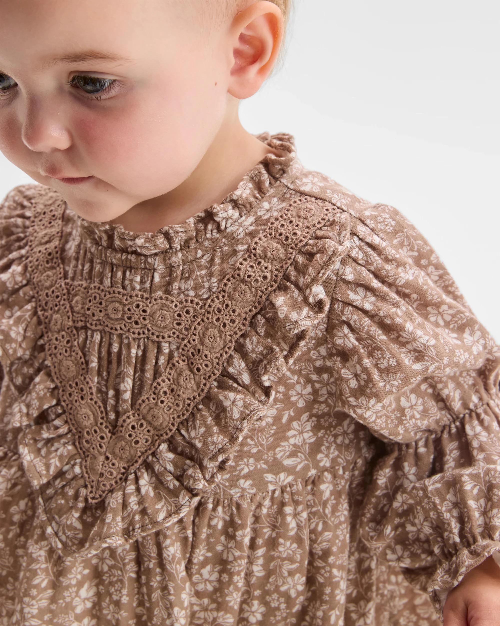 2 Target Baby Baby Long Sleeve Woven Peasant Dress FLORAL, 2 of 5