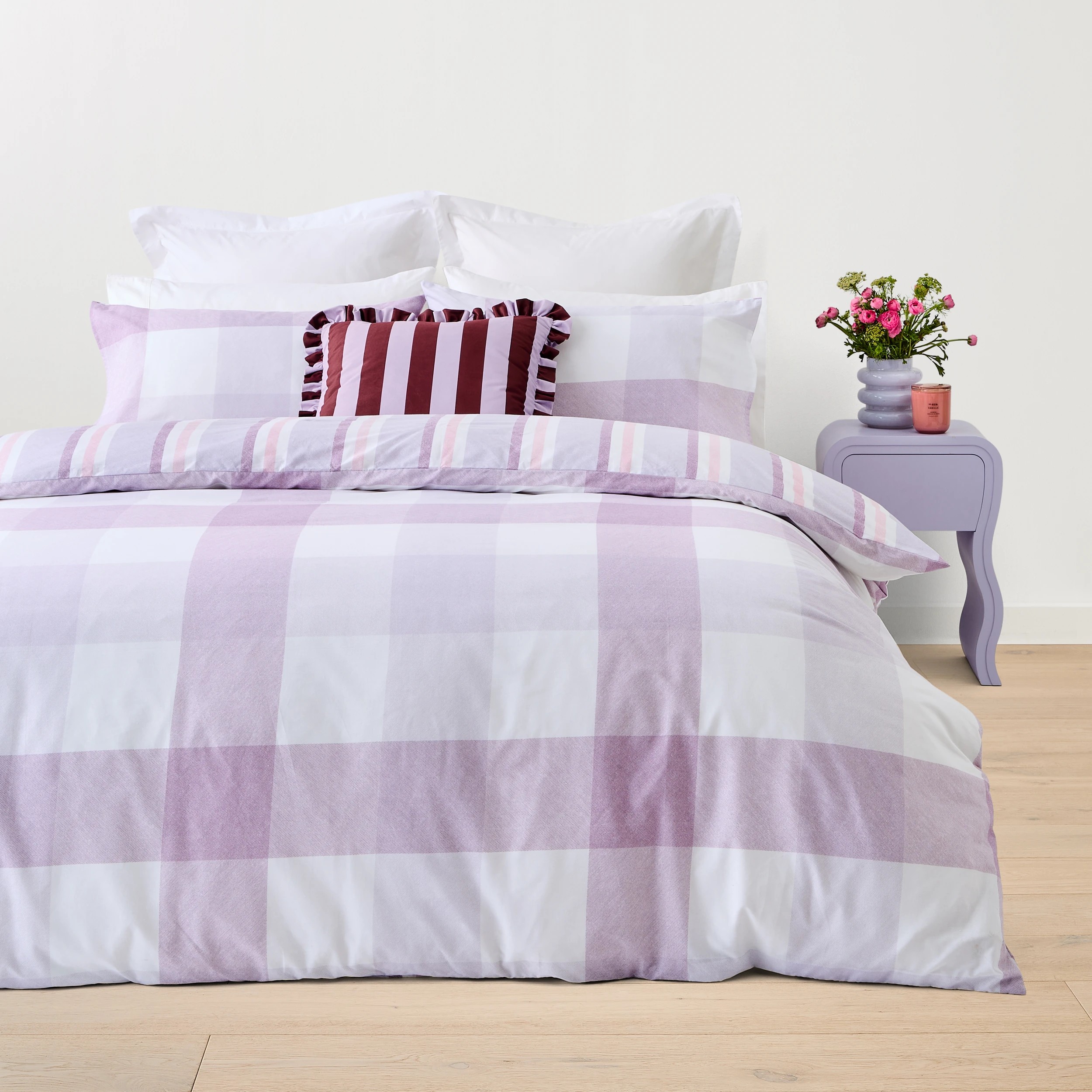 1 Dayna Cotton Rich Reversible Quilt Cover Set - Double Bed, 1 of 7