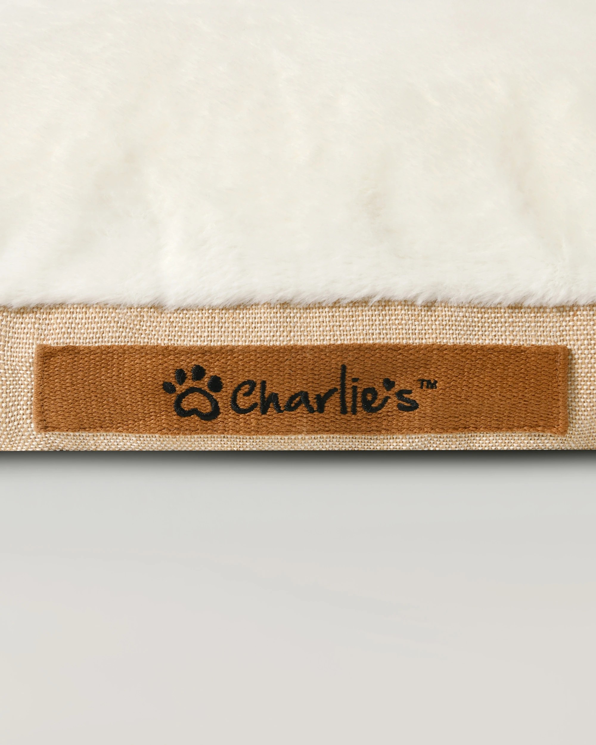 6 Charlie's Camden Cotton Jute Plush Sofa Dog Bed Medium - Natural, 6 of 8