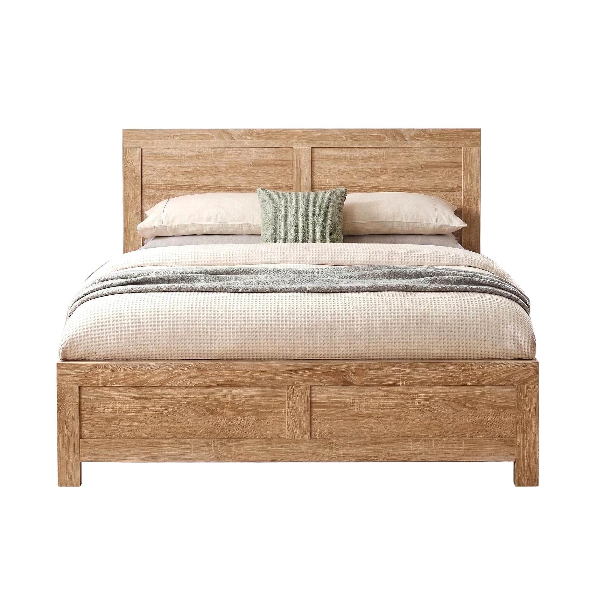 1 Artiss King Single Bed Frame Wooden Bed Base - Brown, 1 of 8