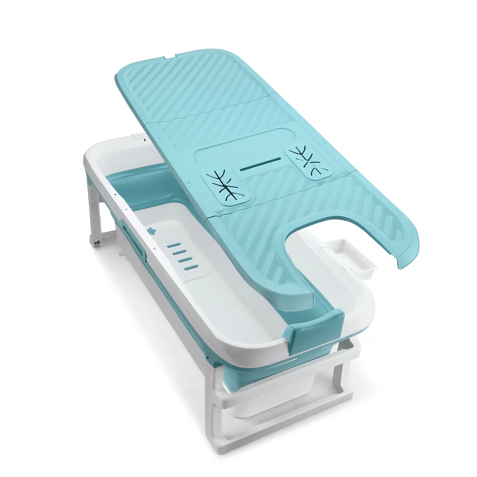 5 LUXSUITE Large Bath Tub Soaking Water Bathtub Spa Shower Foldable Portable Bathroom Freestanding Collapsible Modern Baby, 5 of 10