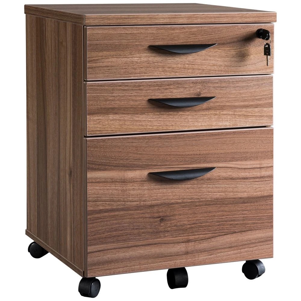 1 Ashton 3 Drawer Semi Assembled Pedestal Cabinets Pedestals, 1 of 8