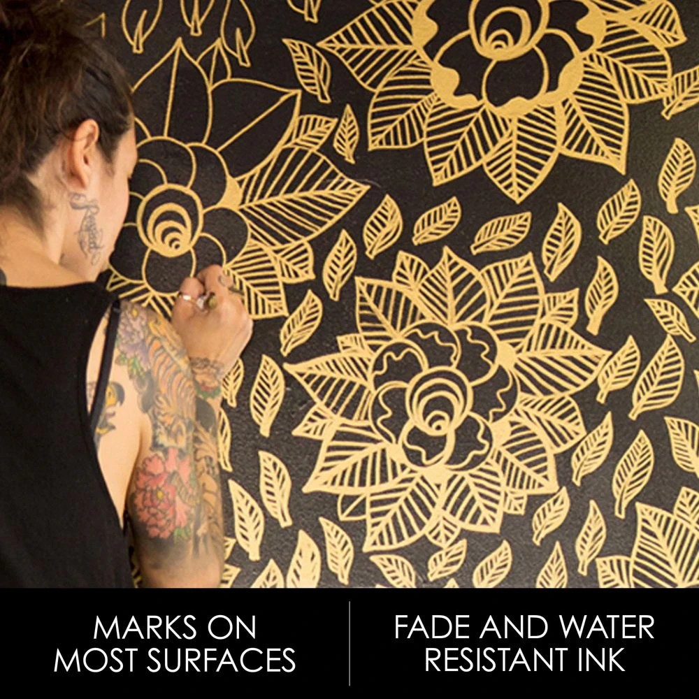 4 Sharpie Fine Permanent Marker Metallic Gold, 4 of 6