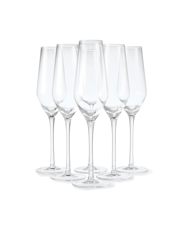 6 Vino Champagne Gla