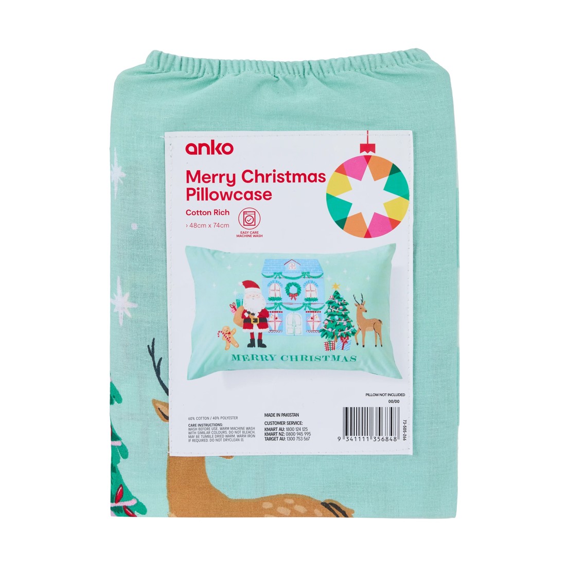 5 Merry Christmas Cotton Rich Pillowcase, 5 of 5