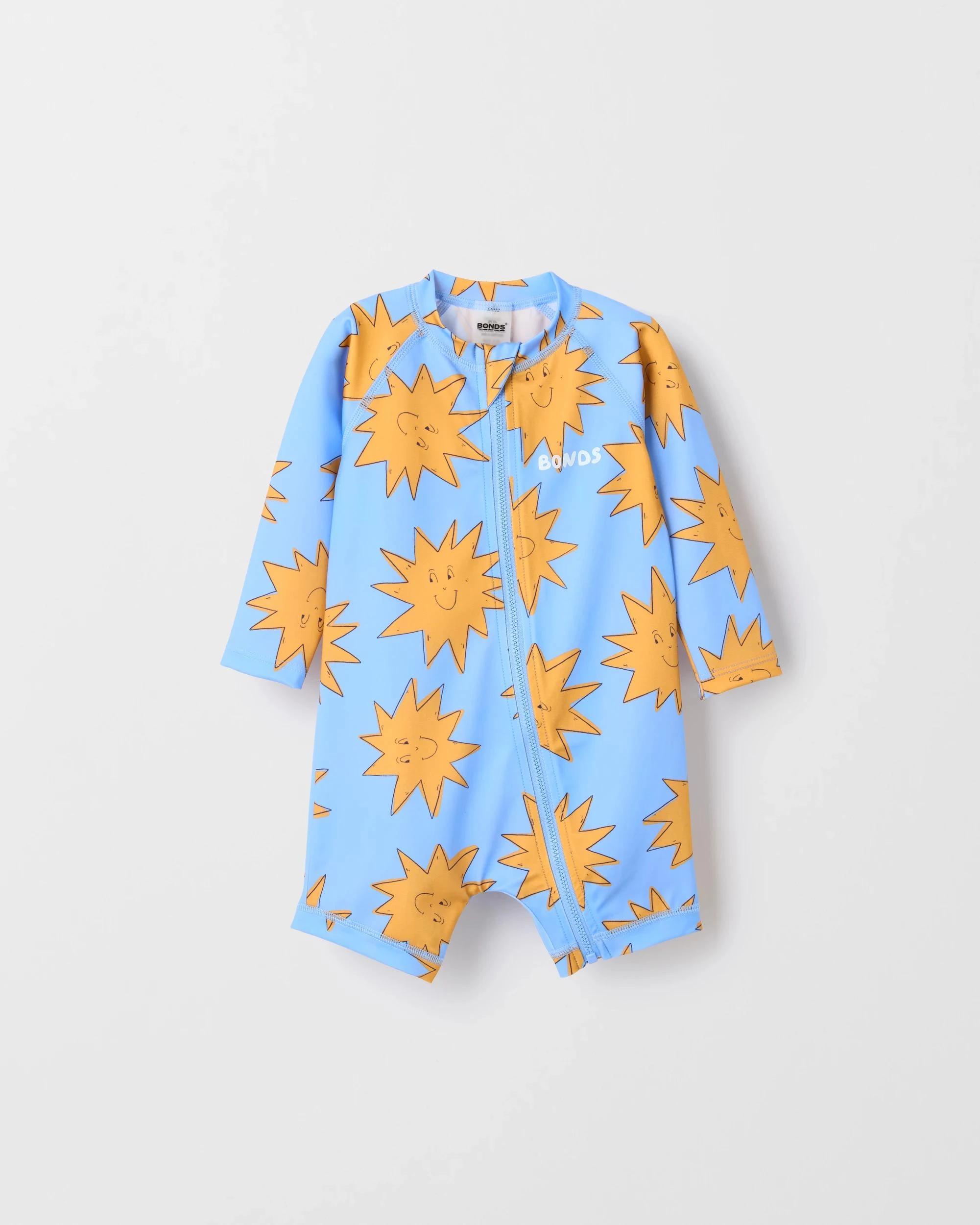 3 Bonds Baby Swim Zip Suit FUN IN THE SUN BLUE, 3 of 4