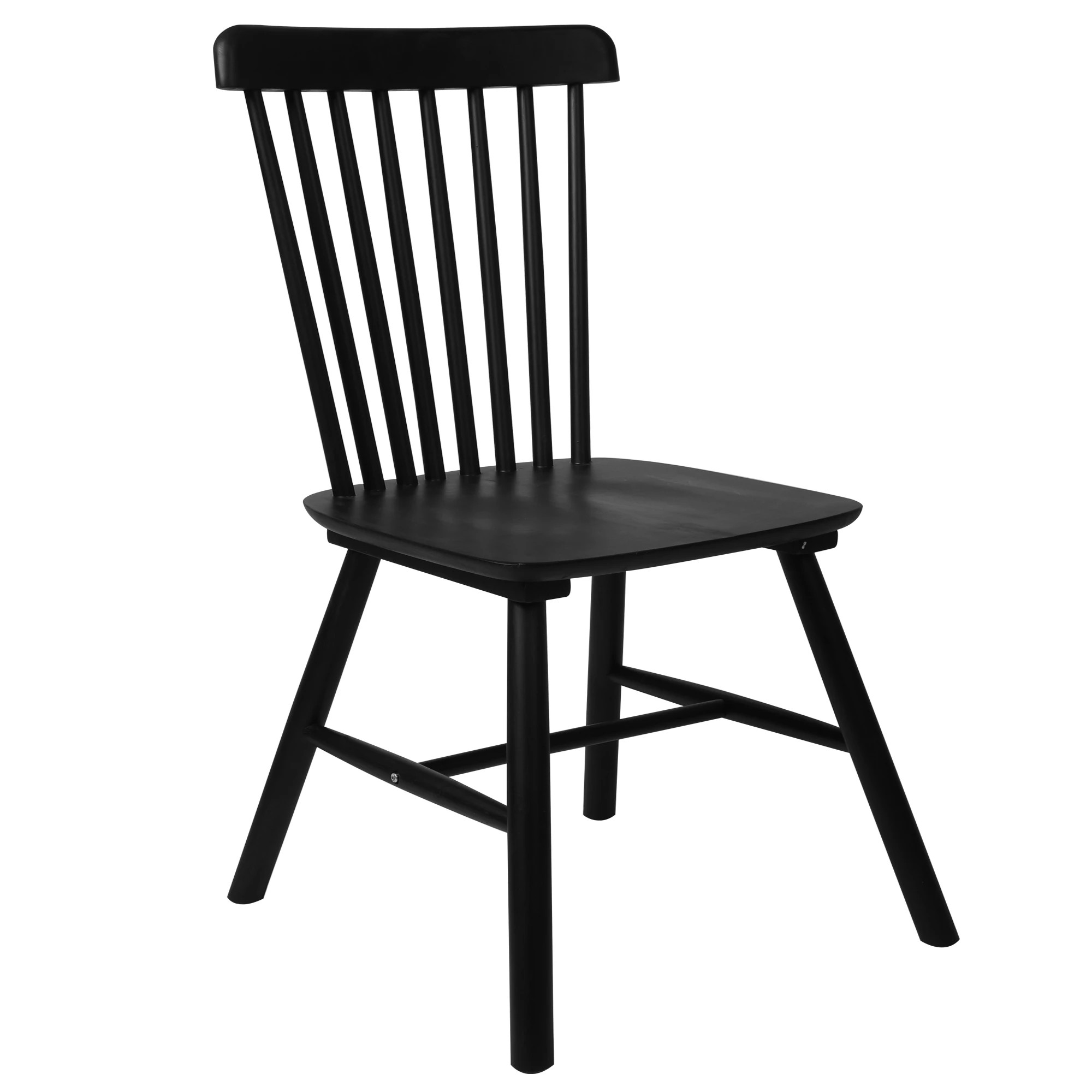 2 Levede 4Pcs Replica Windsor Spindle Dining Chair - Black, 2 of 10