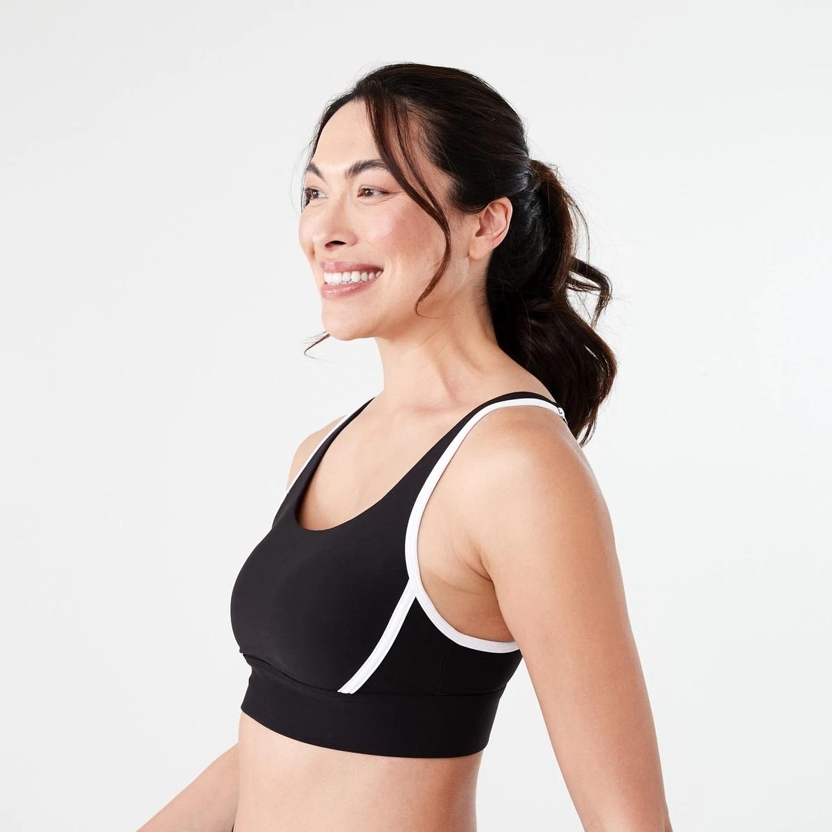 2 Sports Seamfree Crop Top BLACK, WHITE, 2 of 5