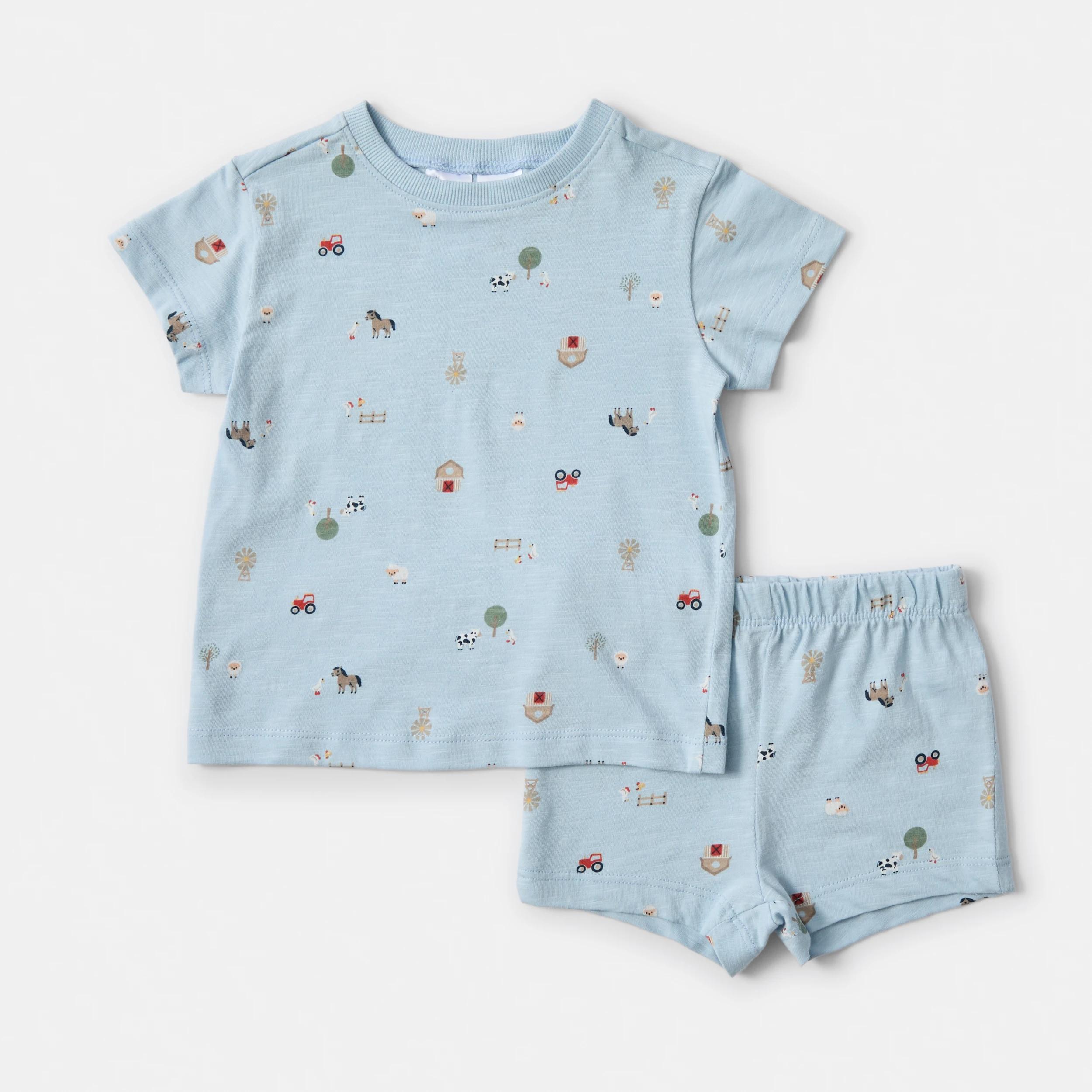 1 Short Sleeve Pyjama Set CASHMERE BLUE FARM, 1 of 4