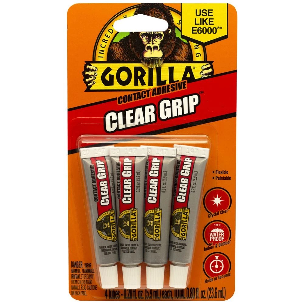 1 Gorilla Clear Grip Contact Adhesive 4 Pack, 1 of 5