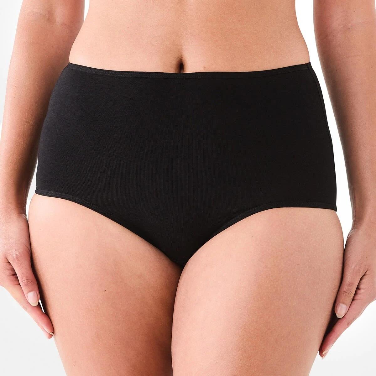 3 5 Pack Cotton Stretch Full Briefs BLACK, 3 of 6