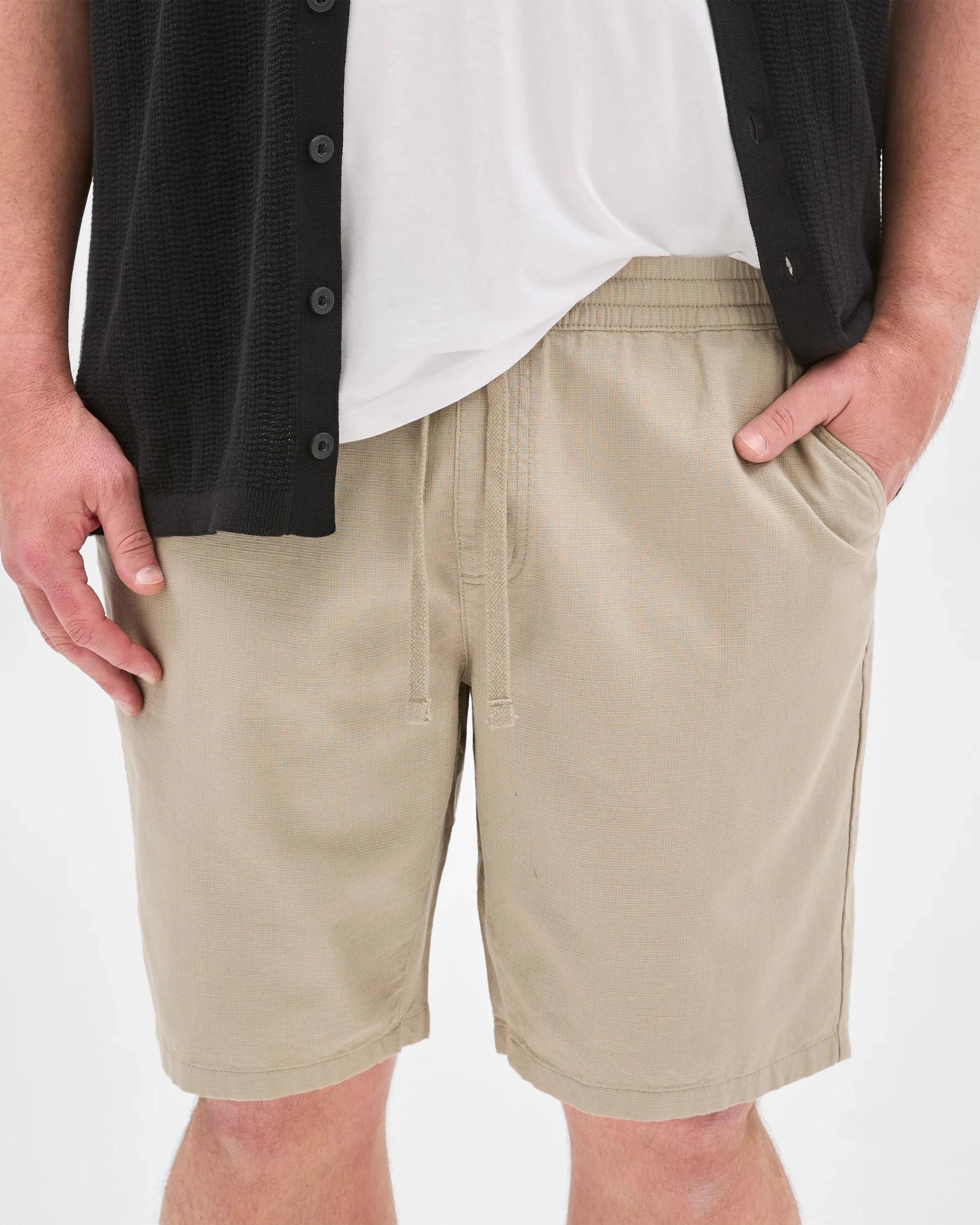 4 Target Man Plus Plus Size Australian Cotton Textured Shorts FOG, 4 of 6