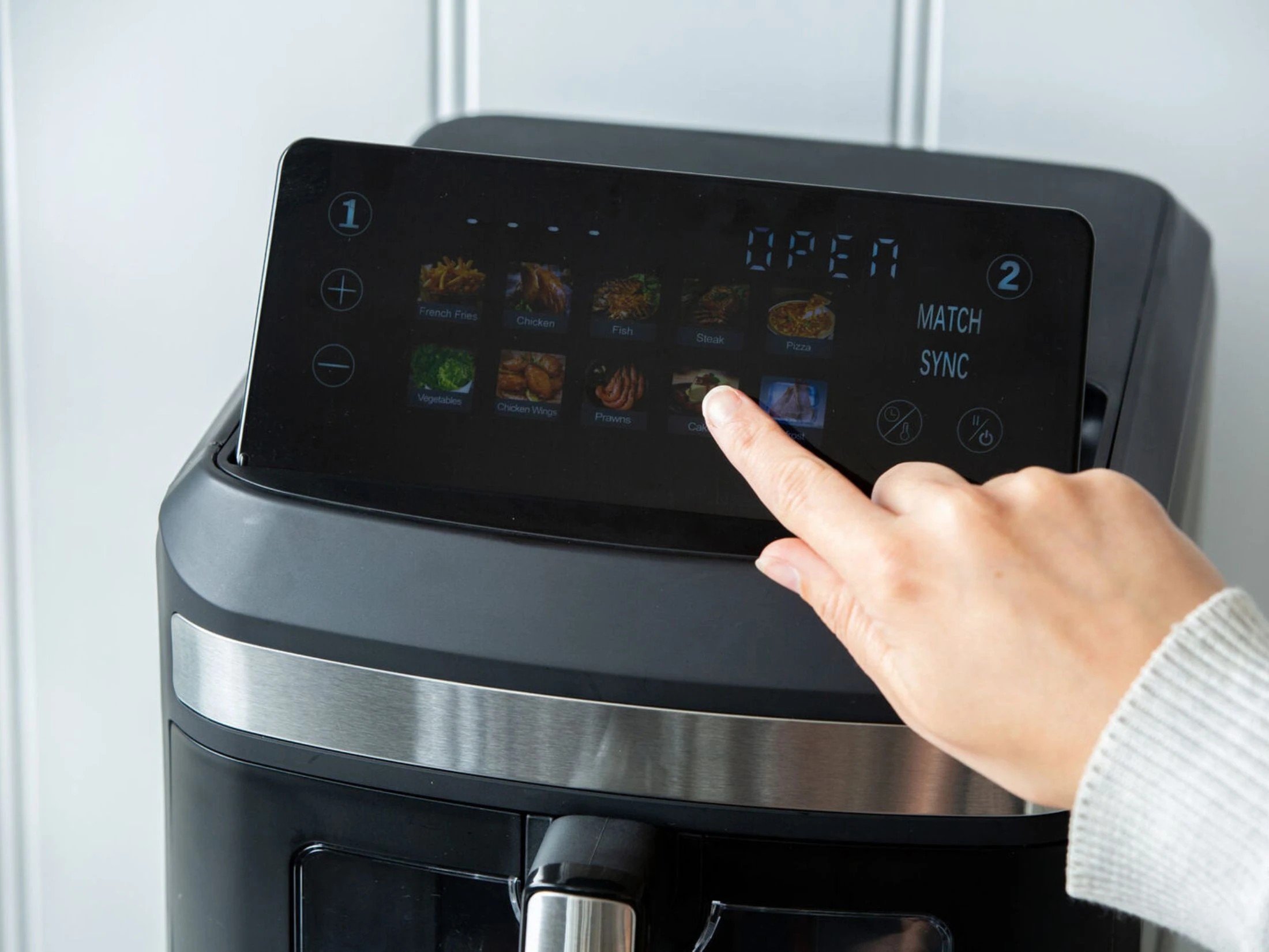 5 Healthy Choice 13L Dual Zone 2300W Double Stack Air Fryer with Foldable Top Display, 5 of 6