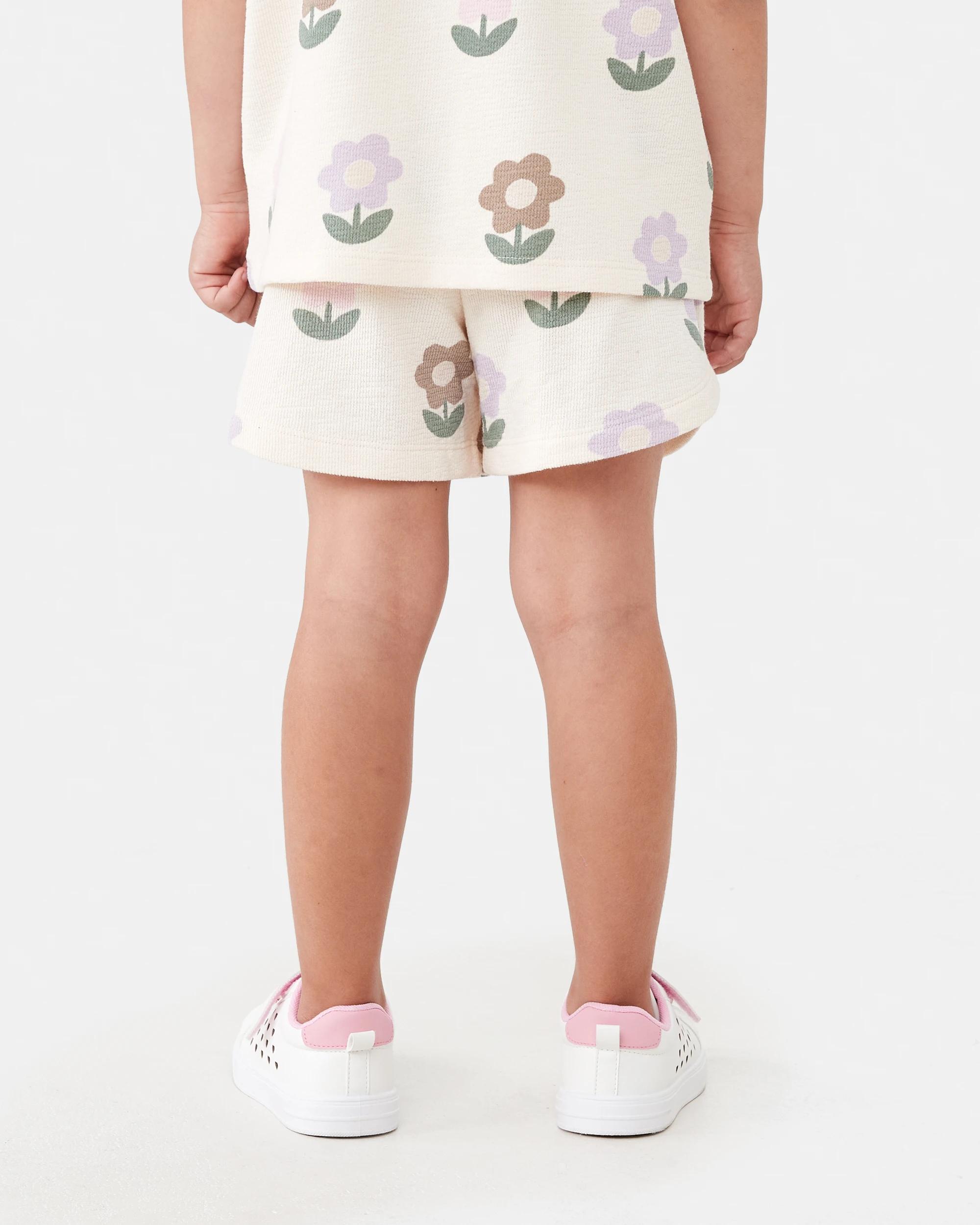 2 Slub Jacquard Shorts Bge Floral, 2 of 7
