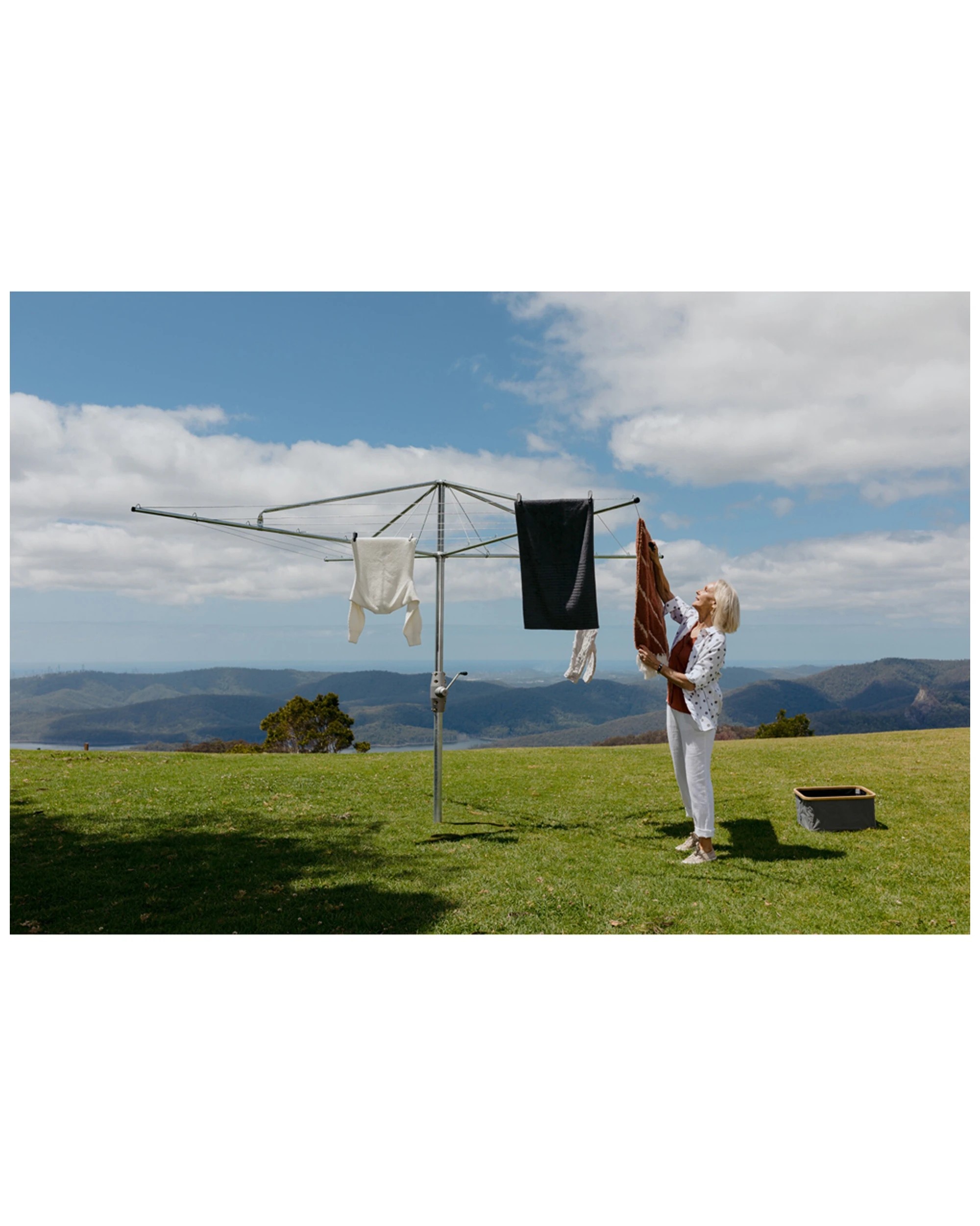2 Hills Heritage Rotary Hoist 7-line Steel 50m Drying Space Outdoor Clothesline
 - Grey, 2 of 2