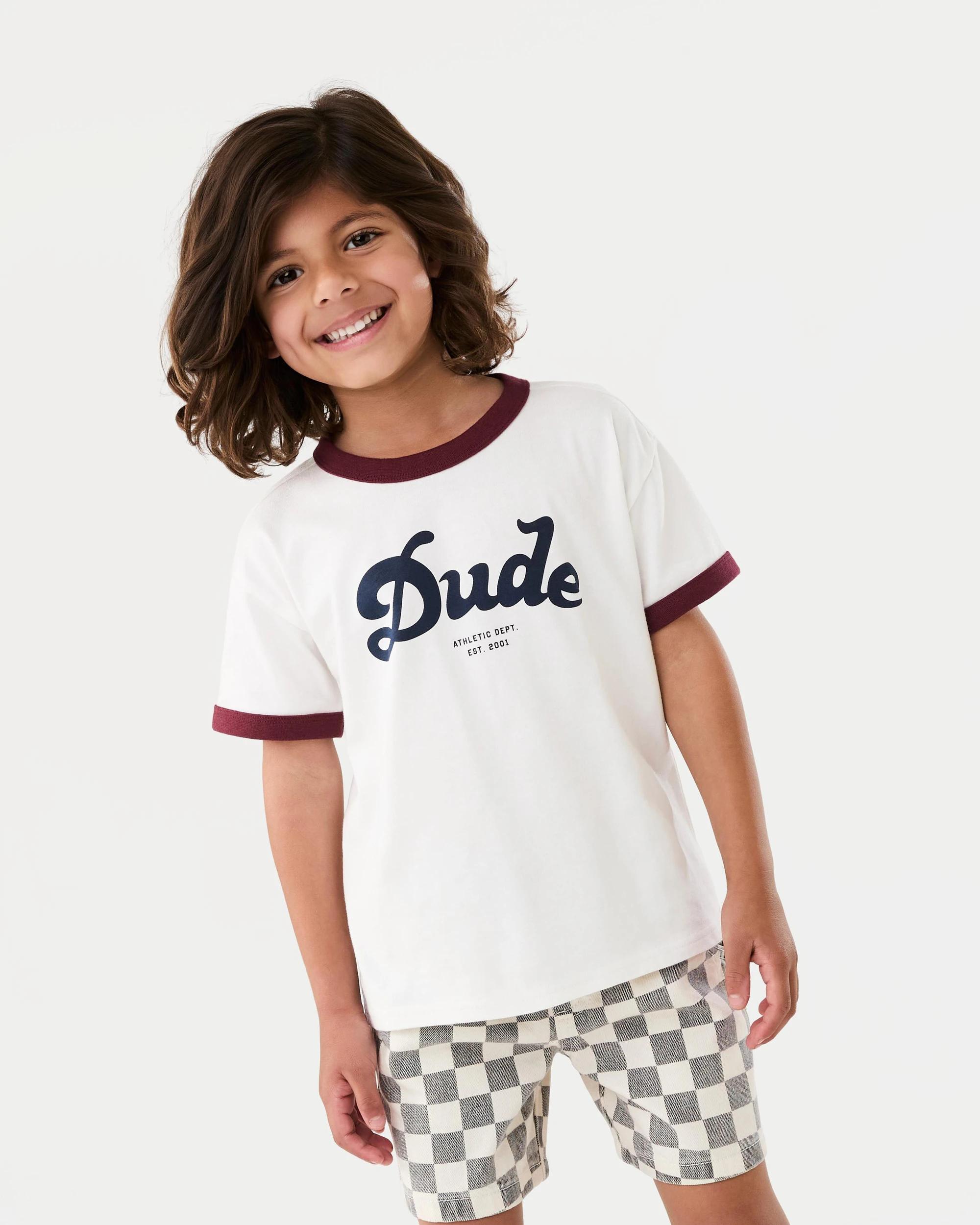 1 Chest Print T-shirt Wht Slogan, 1 of 8