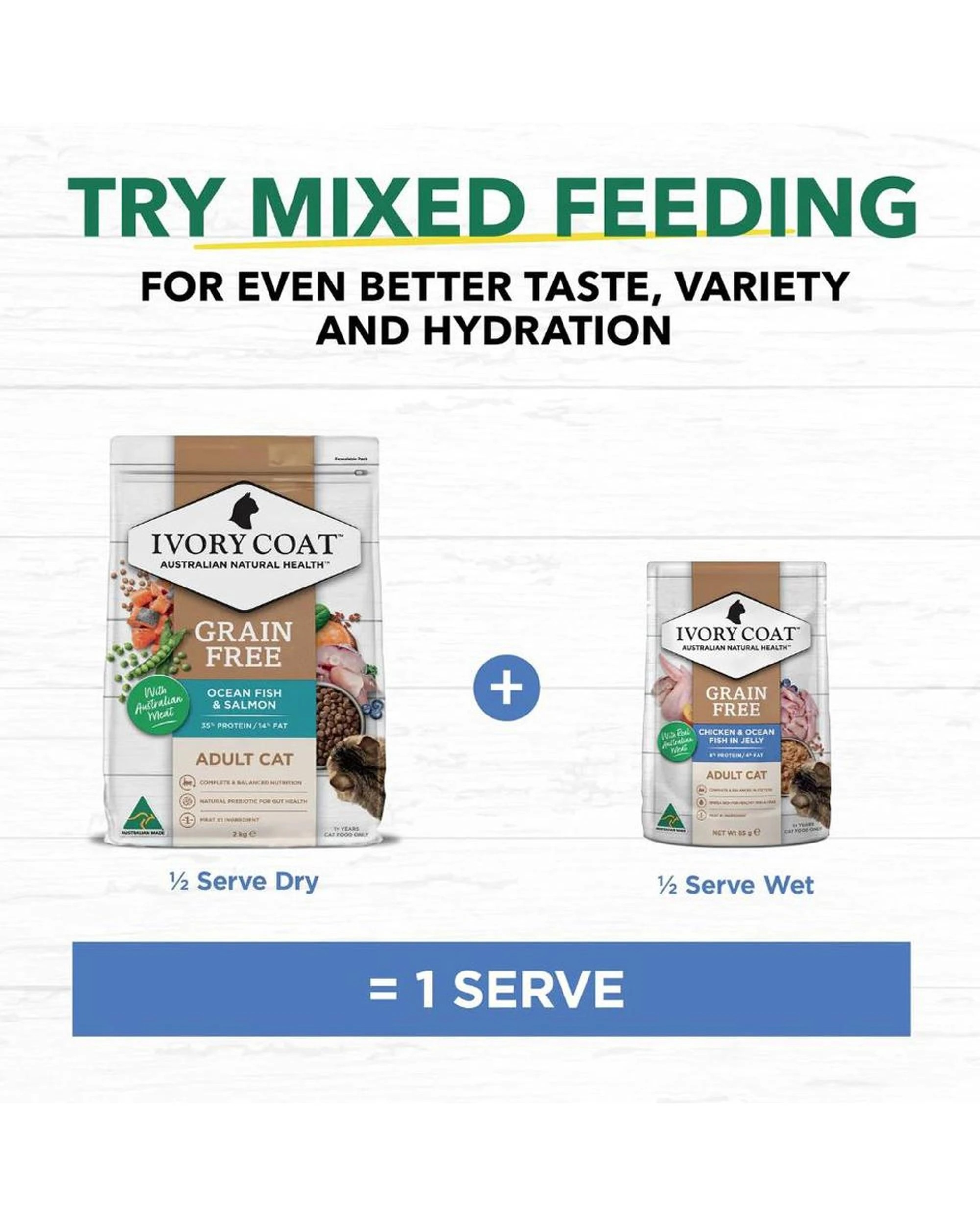 6 Ivory Coat Adult Grain Free Wet Cat Food Chicken & Ocean Fish 85g x 12, 6 of 10