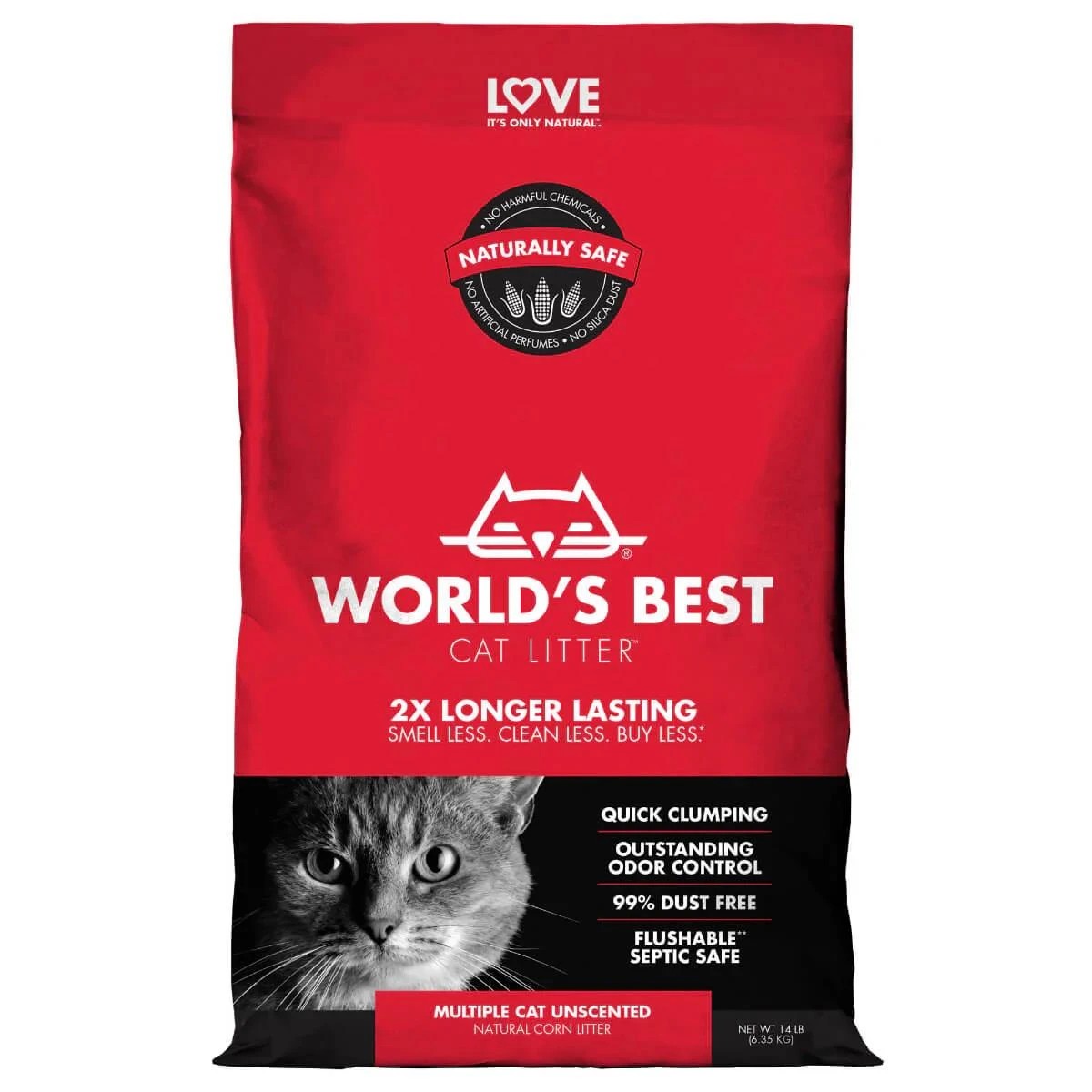 1 Worlds Best Multiple Cat Clumping Cat Litter 6.8kg, 1 of 1