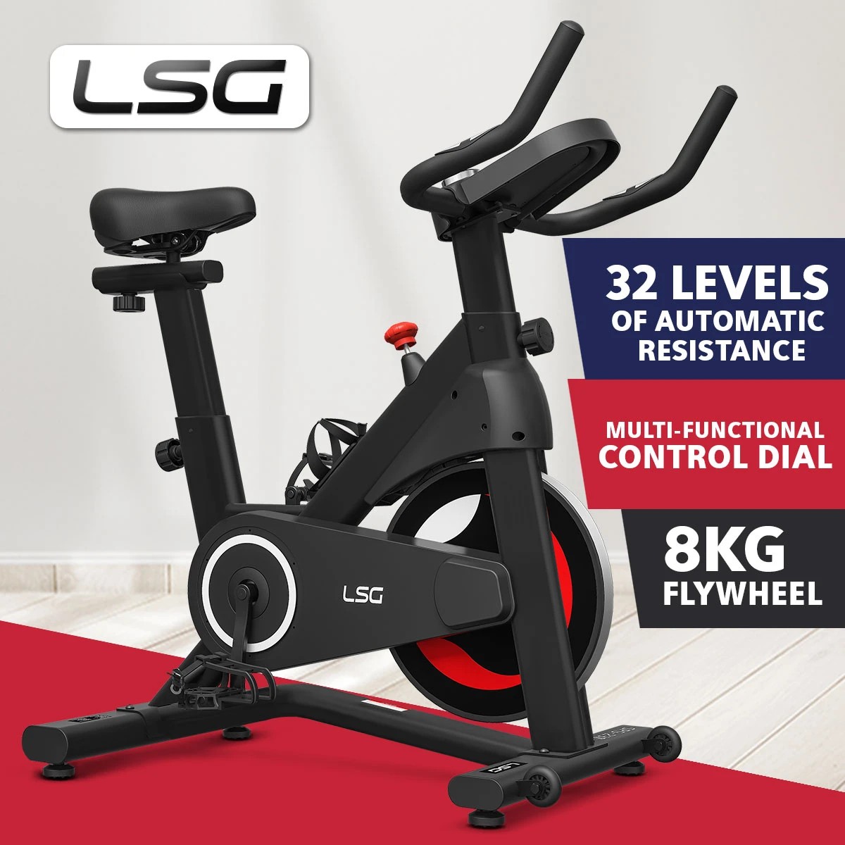 2 LSG SPG-230 Magnetic Spin Bike - Black, 2 of 10
