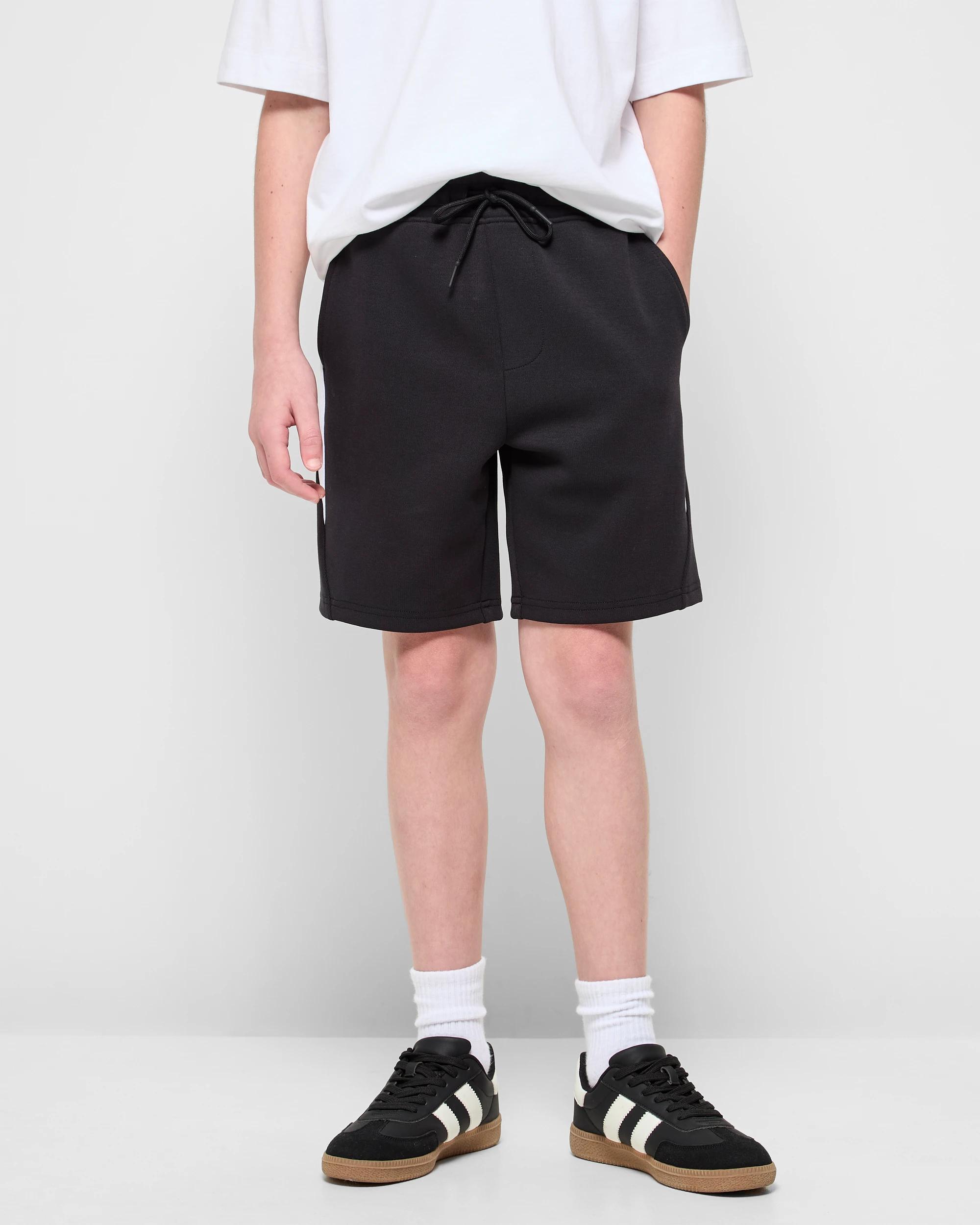 1 Target Australian Cotton Blend Tech Fleece Shorts BLACK, 1 of 5