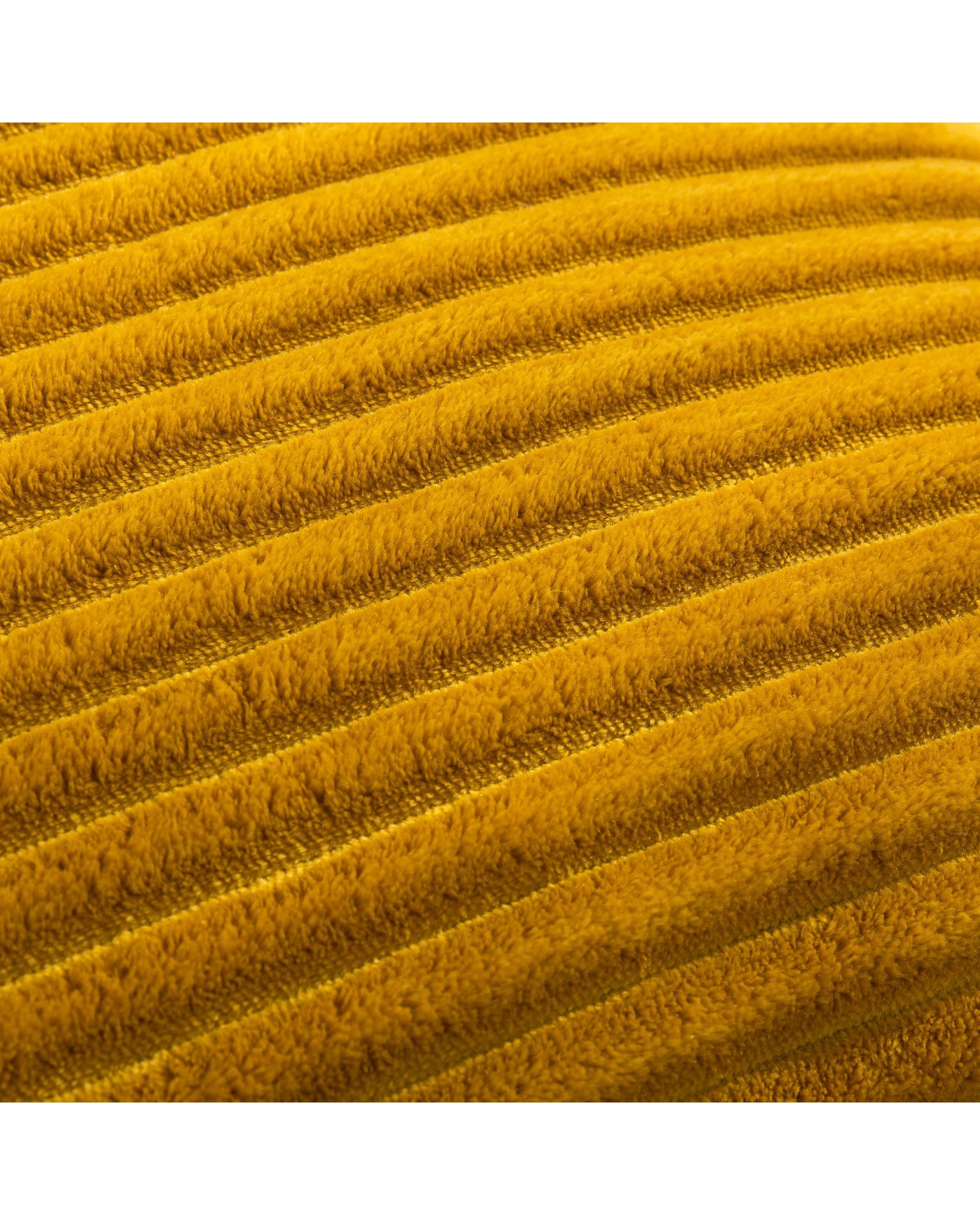 3 Dreamaker Signature Embossed Corduroy Fleece Cushion 45x45cm - Mustard, 3 of 6