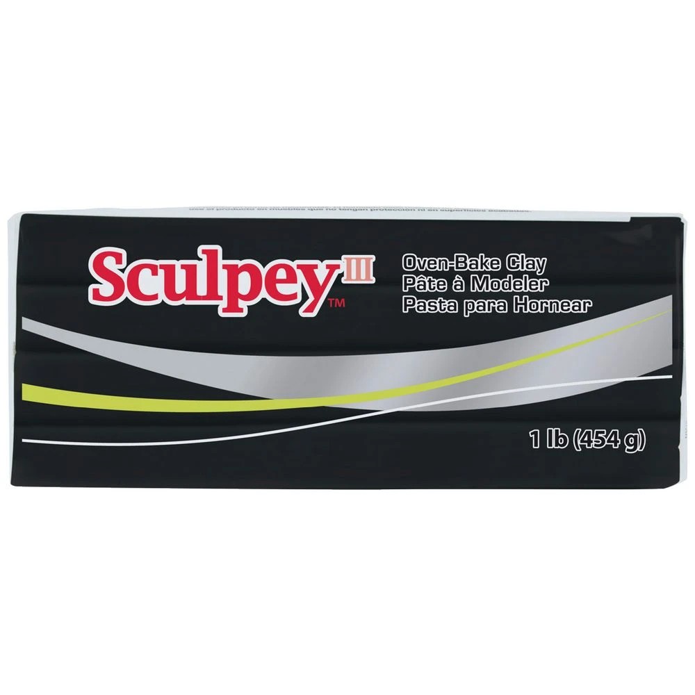 1 Sculpey III Modelling Clay Black 454g, 1 of 3