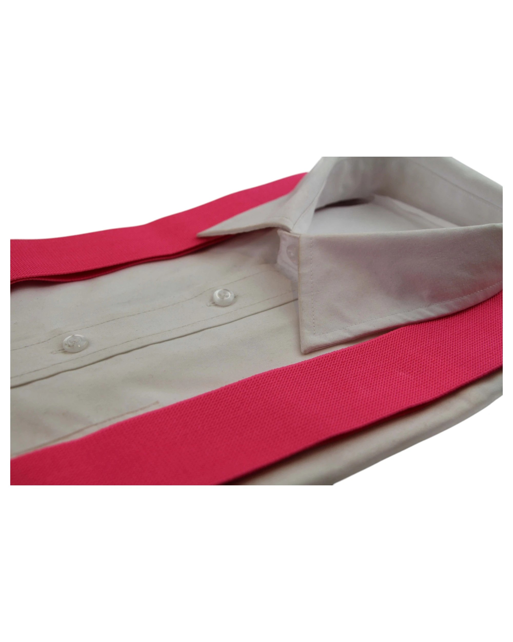 3 Zasel Mens Adjustable Extra Wide Heavy Duty 120cm Suspenders - Pink - Pink, 3 of 3