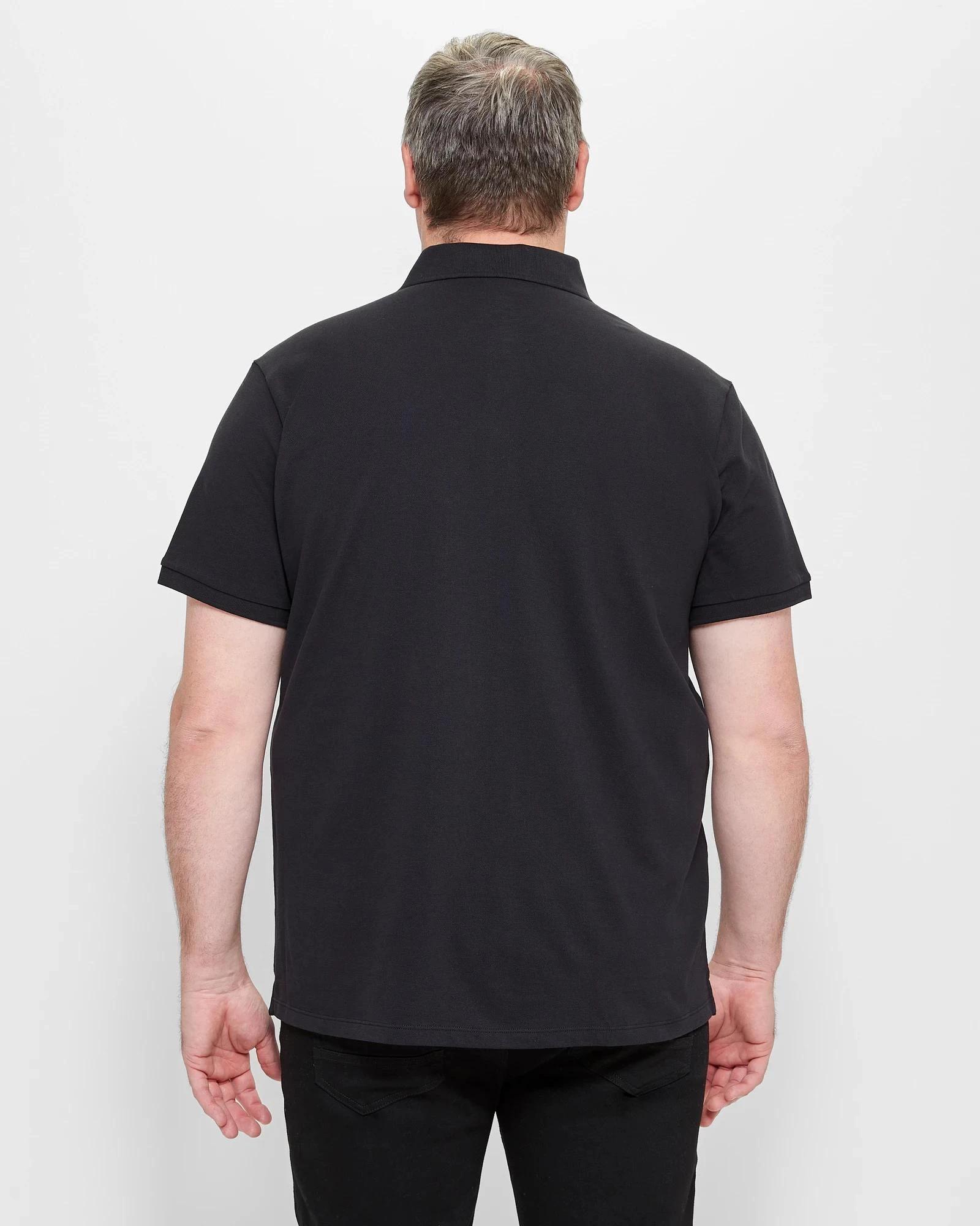 4 Target Man Plus Plus Size Pique Polo Top BLACK, 4 of 5