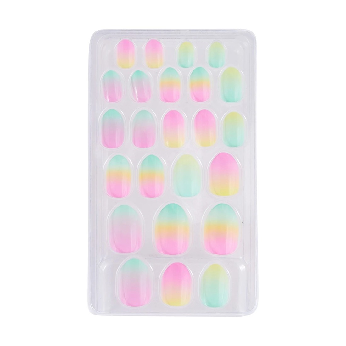 3 OXX Junior 24 Pack Pre-Glued Stick-On Nails - Multi Ombre, 3 of 5