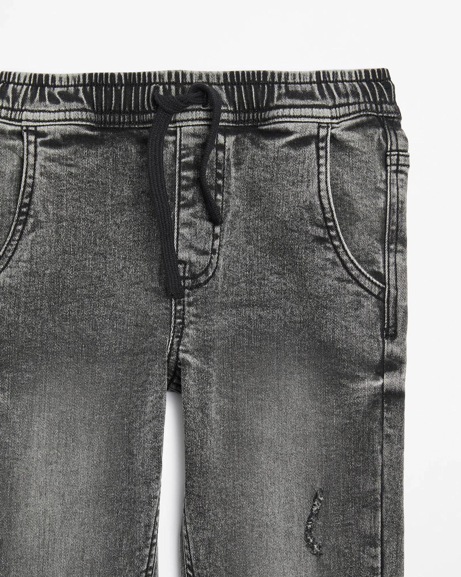 2 Target Straight Pull On Denim Jeans GREY, 2 of 3