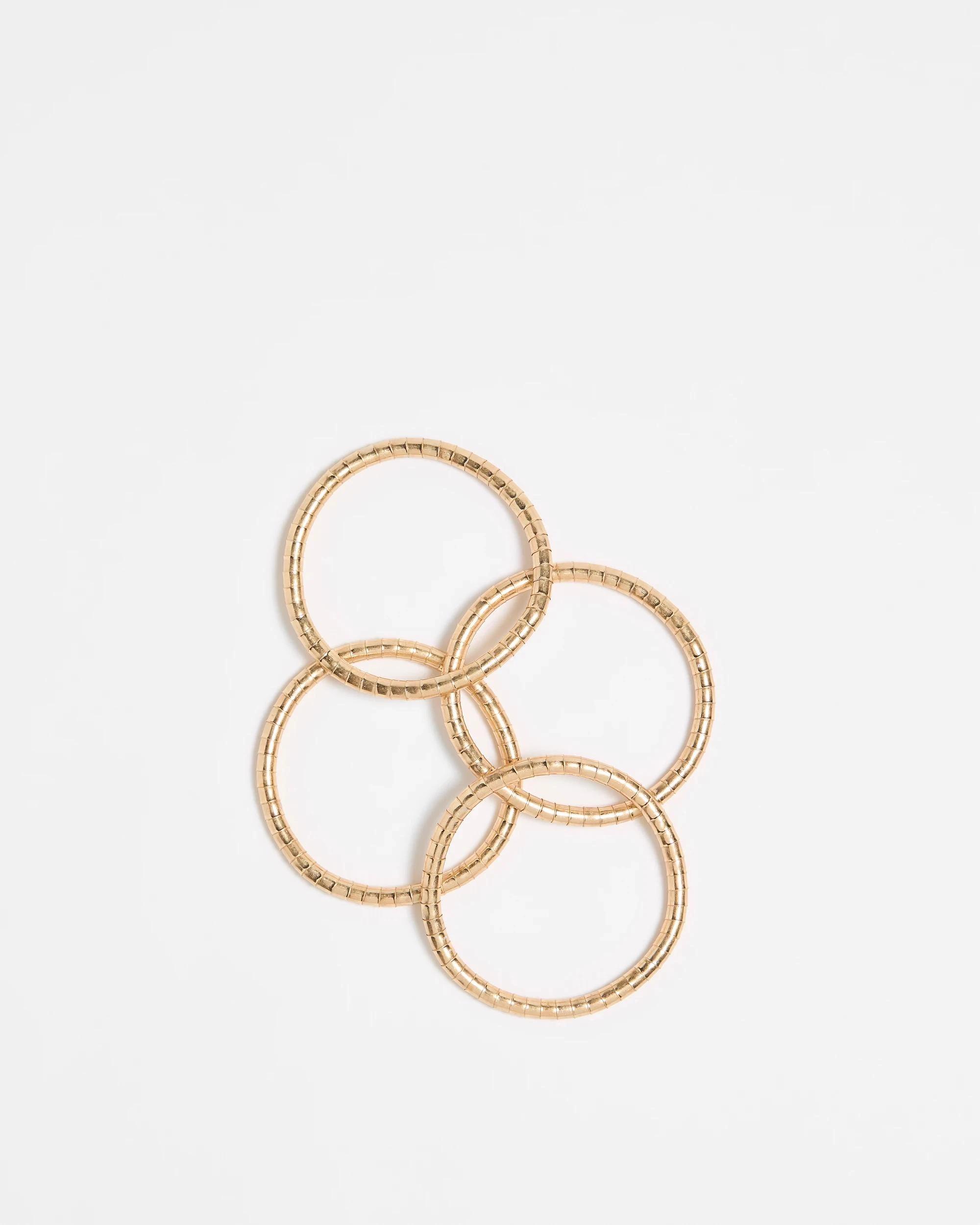 1 Target 4 Pack Metal Waterfall Bracelets BRUSHED GOLD, 1 of 1