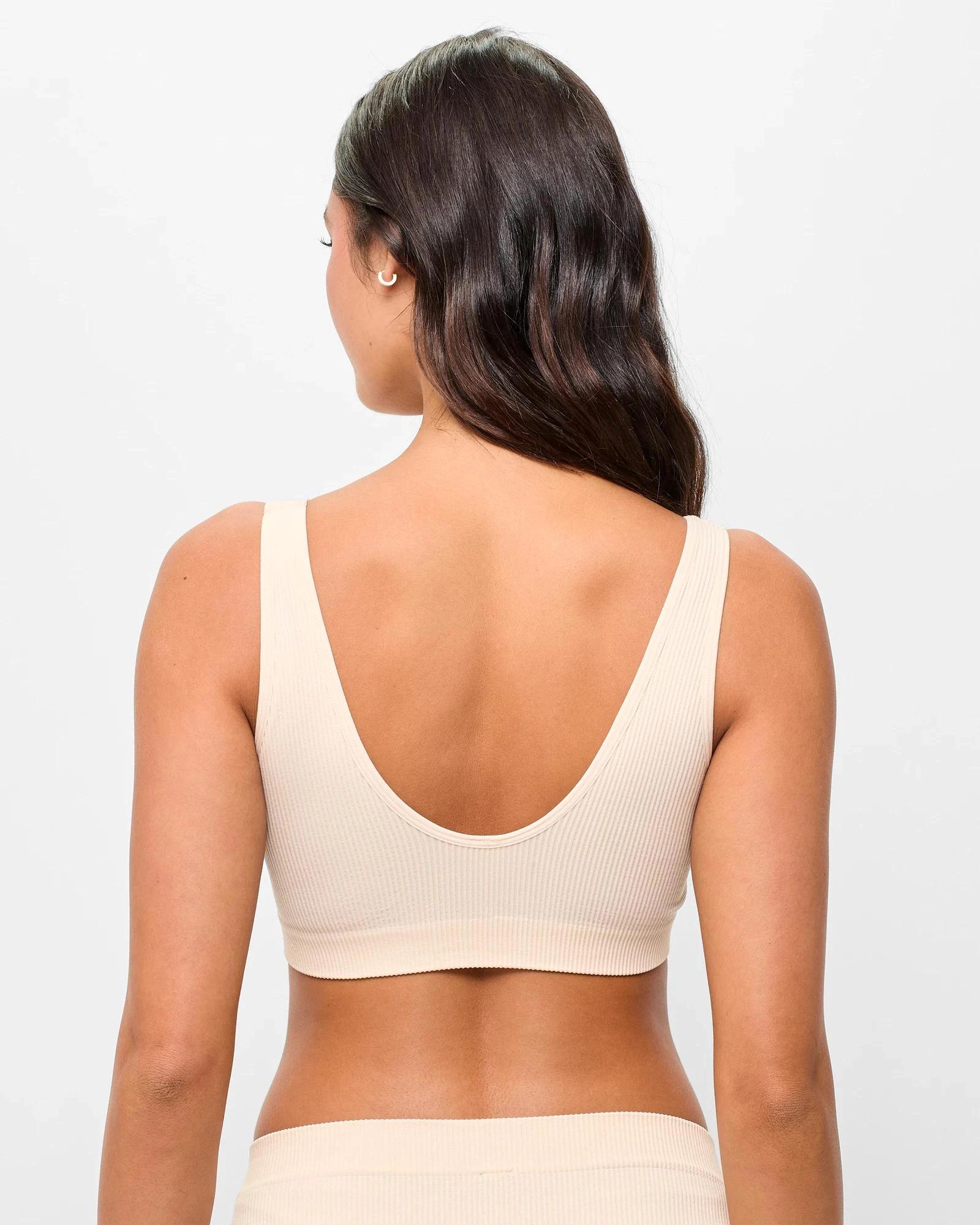 4 Lily Loves Ribbed Seamfree Plunge Crop Top SHELL, 4 of 4