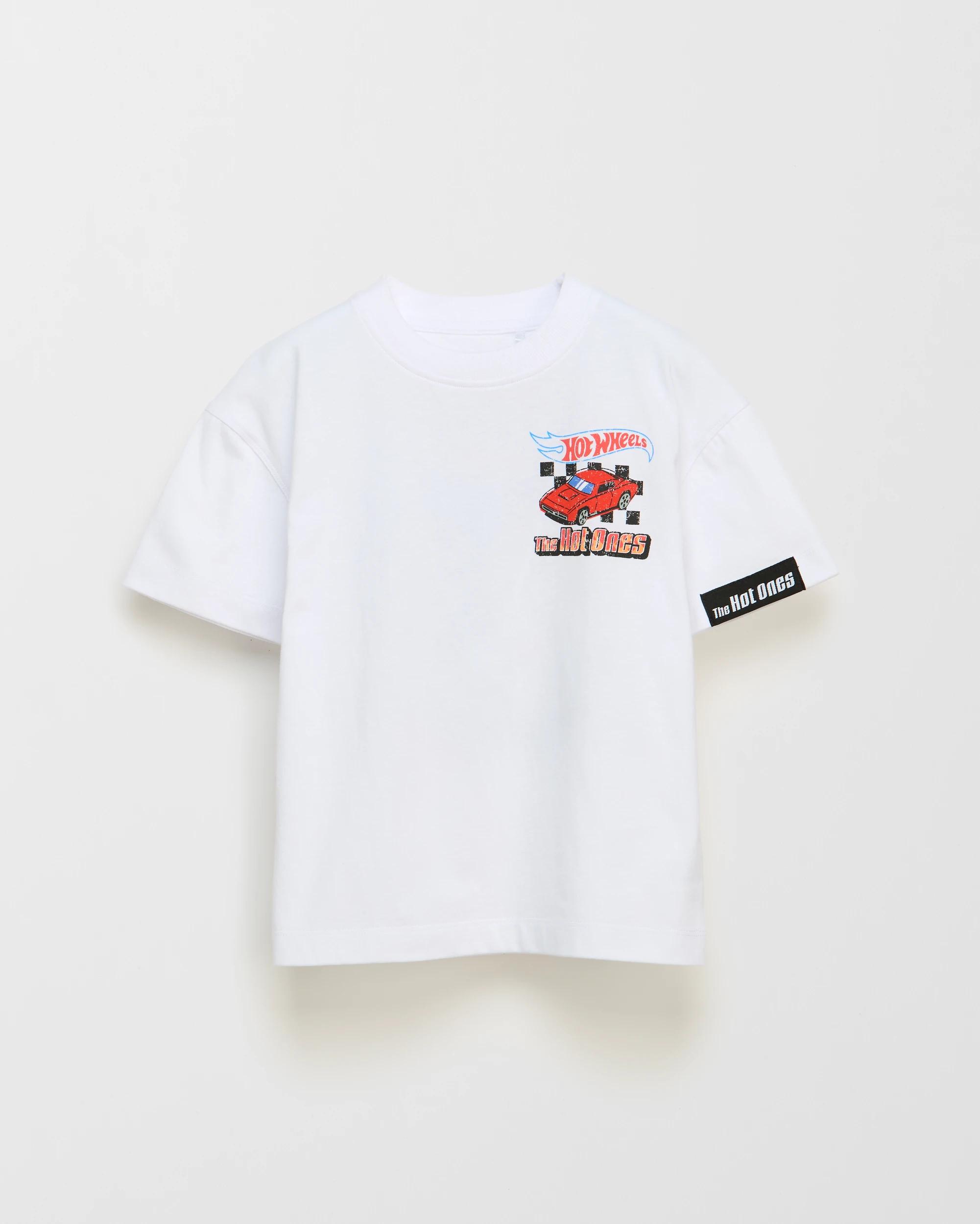 4 Australian Cotton Hot Wheels T-shirt WHITE, 4 of 6