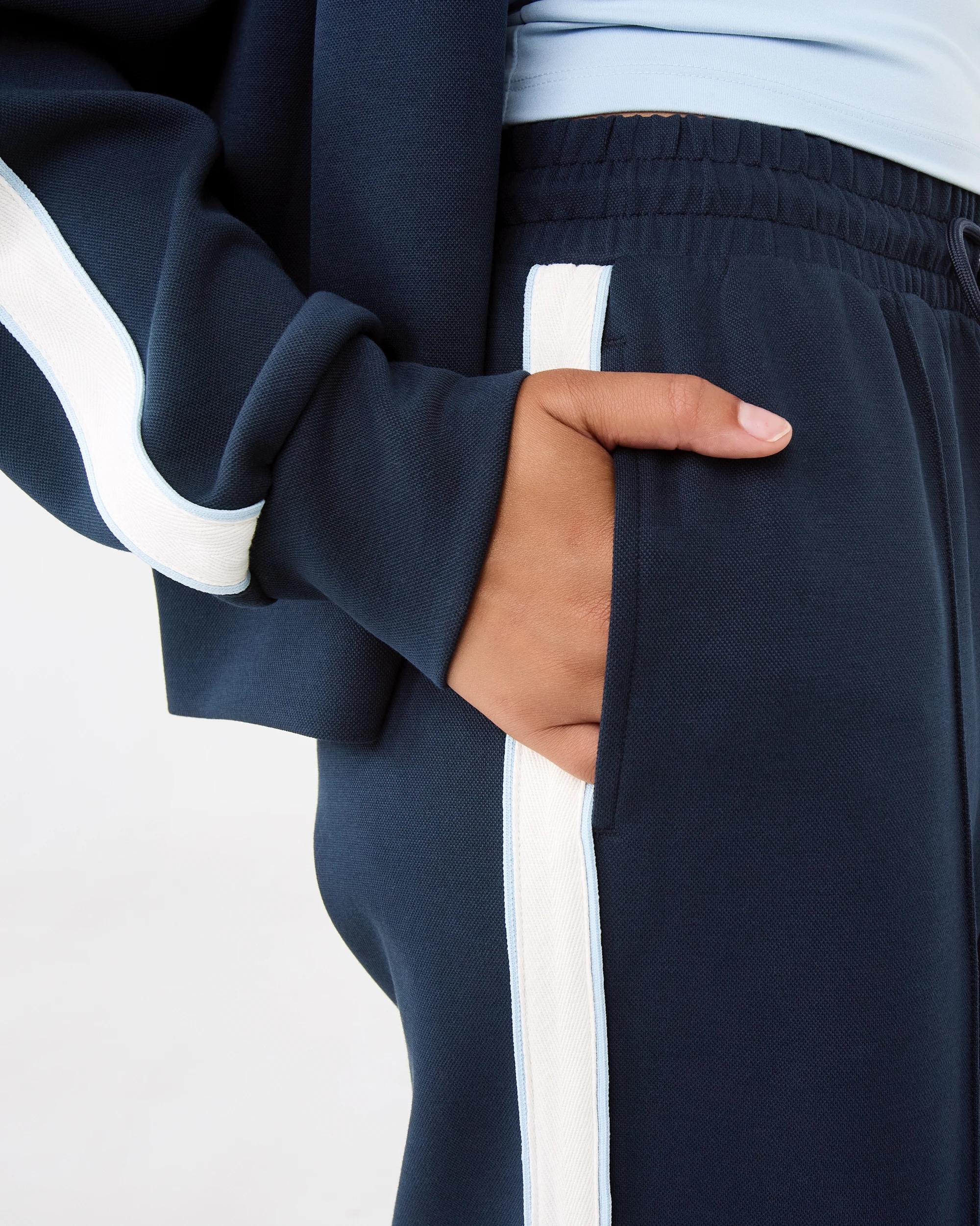 5 Active Womens Retro Wide Leg Trackpants Shade Navy, 5 of 8