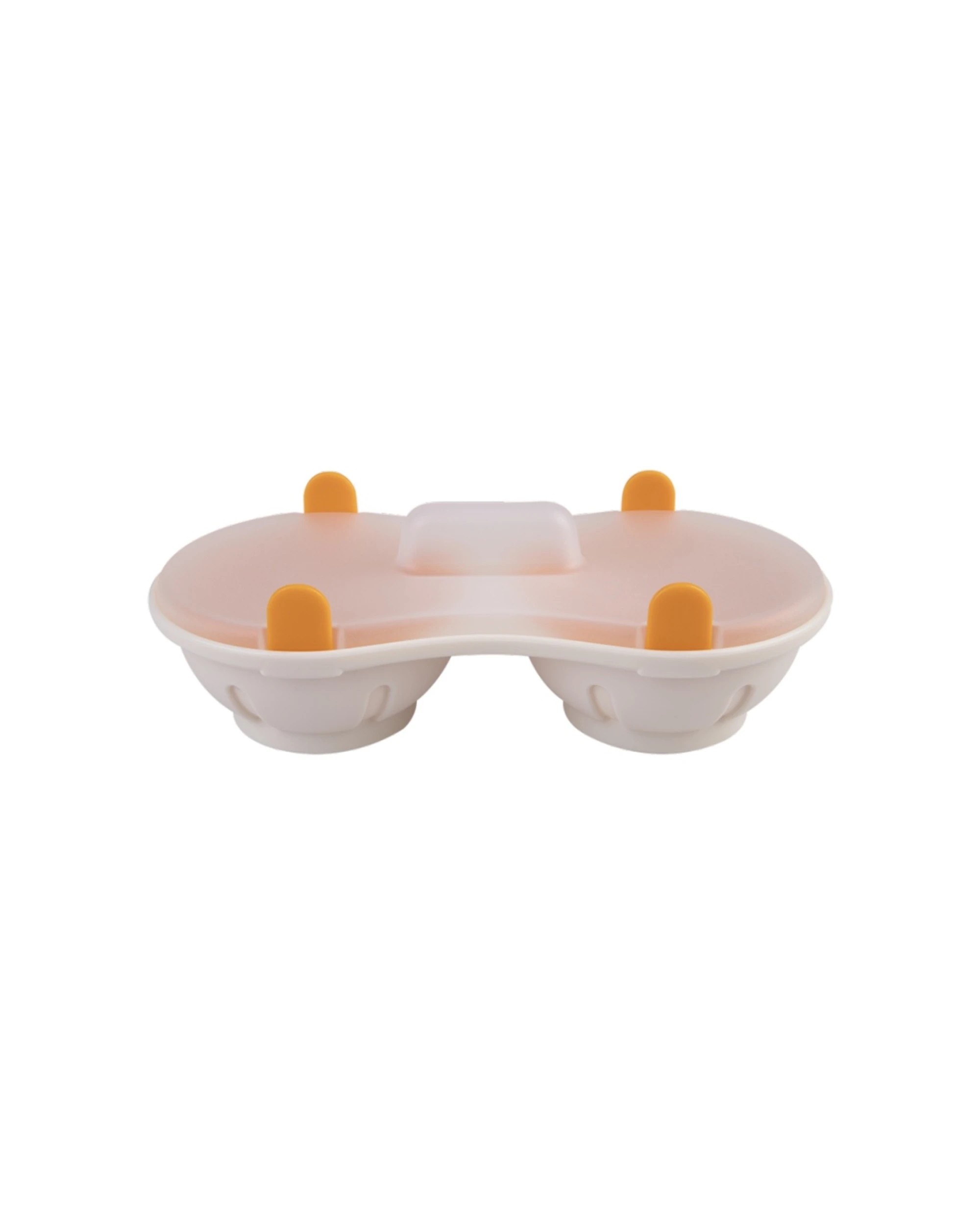 4 Appetito Microwave Double Egg Poacher Non Stick Surface Kitchen Tool - Orange, 4 of 6