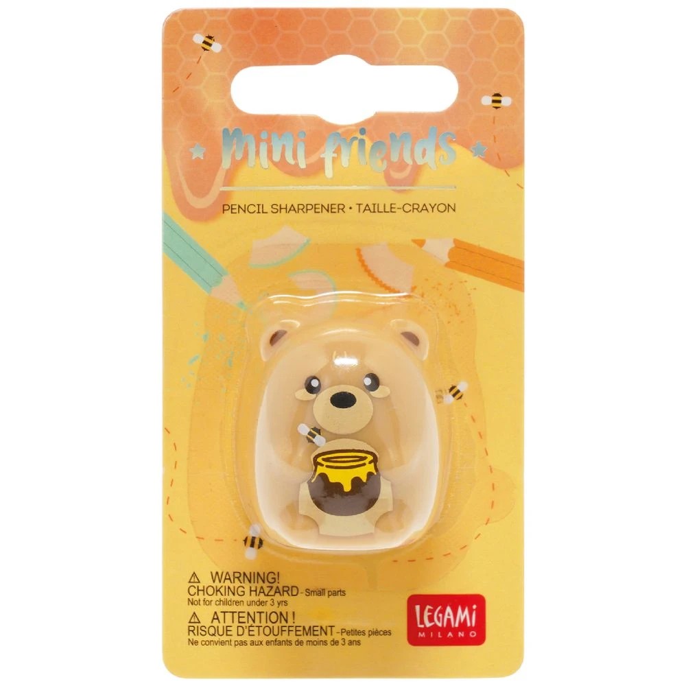 4 Legami Mini Friends Pencil Sharpener Teddy Bear, 4 of 4