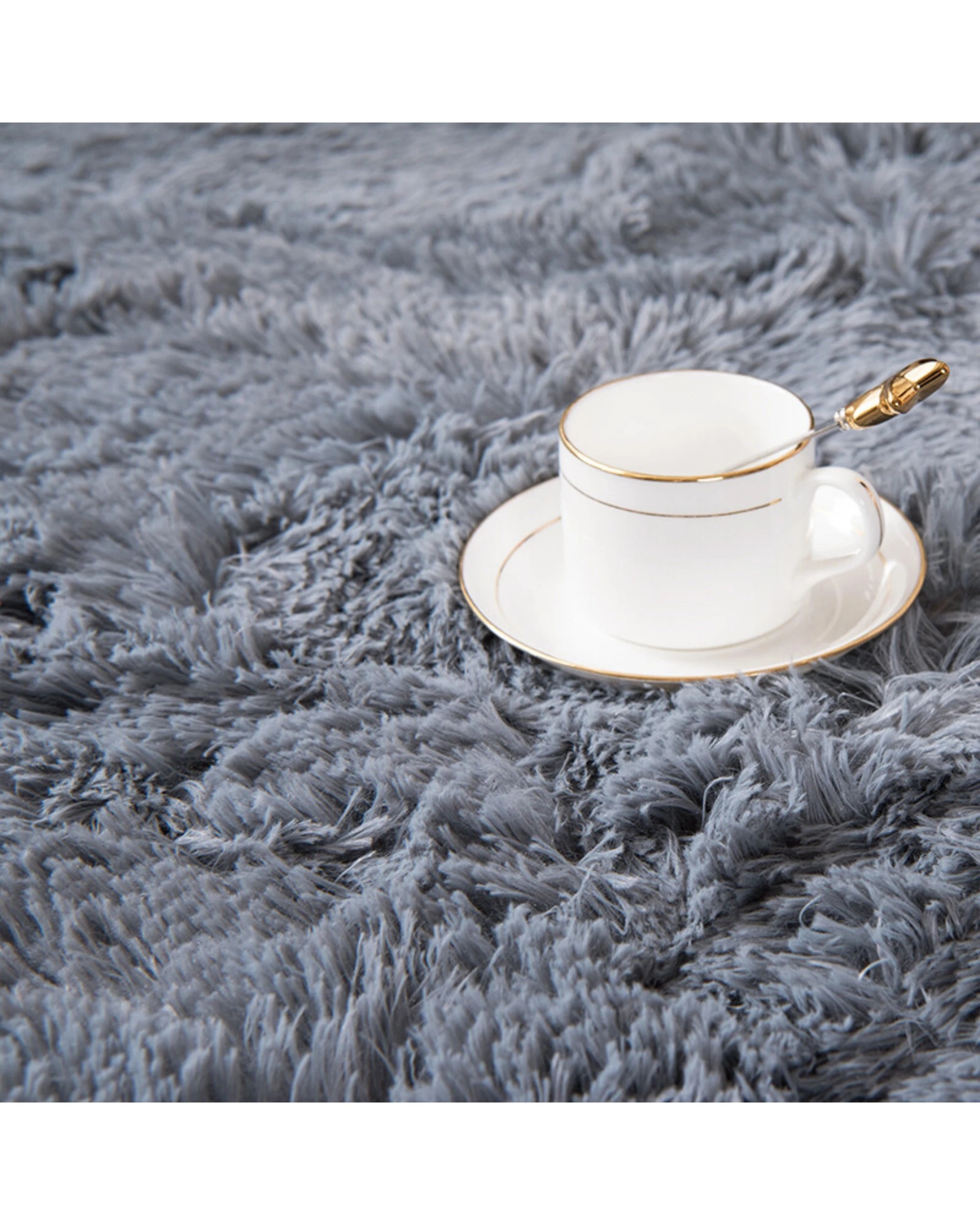 5 Advwin Non-slip Shaggy Rugs Floor Rug Living Room Bedroom Mat Large Carpet Dark Grey 200*230cm, 5 of 9