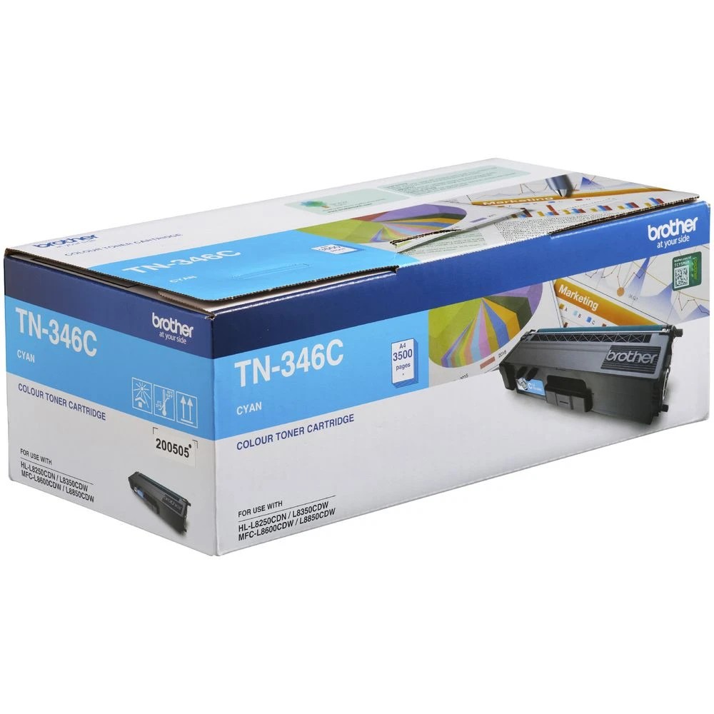 2 Brother TN 346 Toner Cartridge Cyan, 2 of 2
