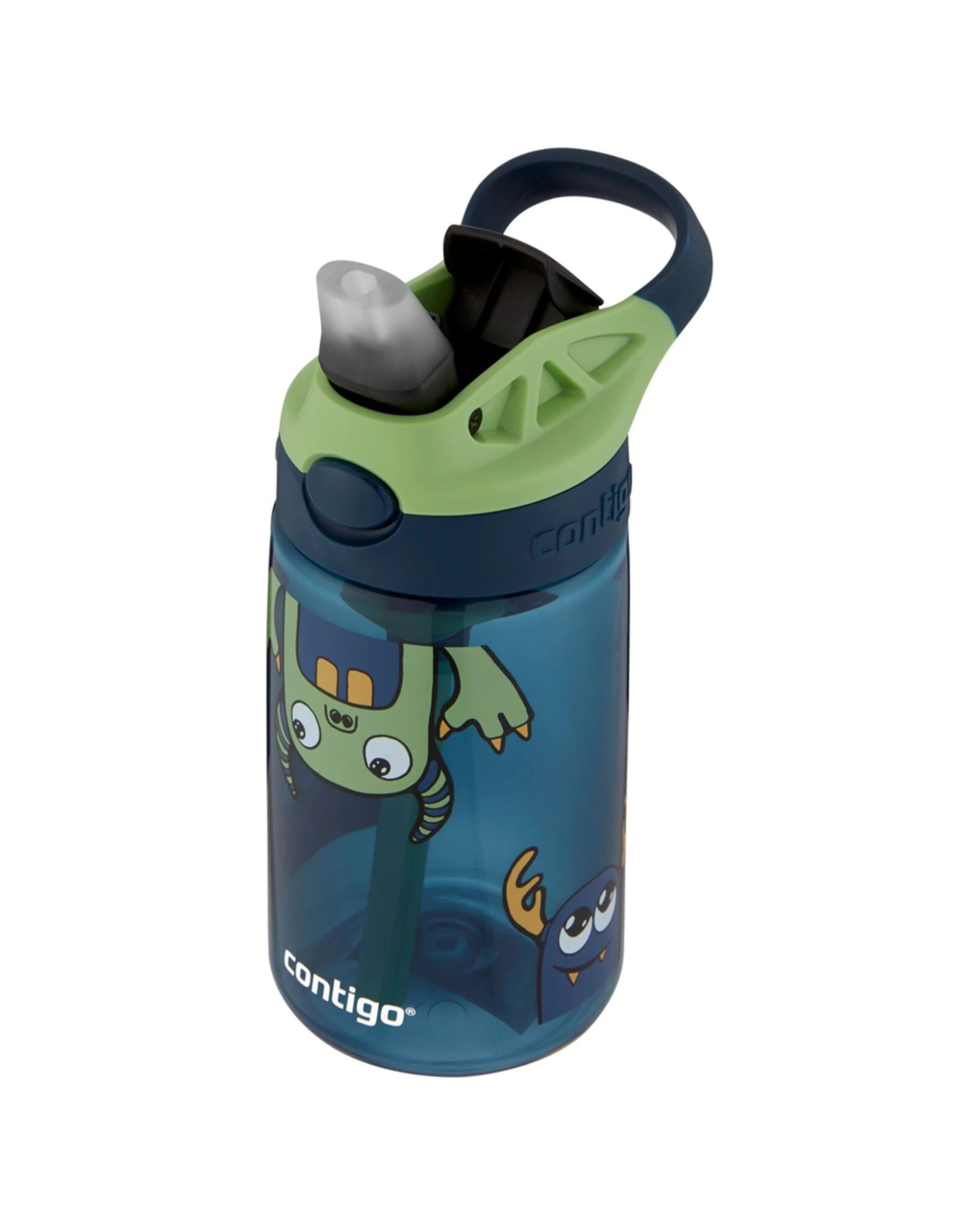 5 Contigo Kids Autospout Water Bottle 414ml Monsters Design BPA-Free - Multi, 5 of 5