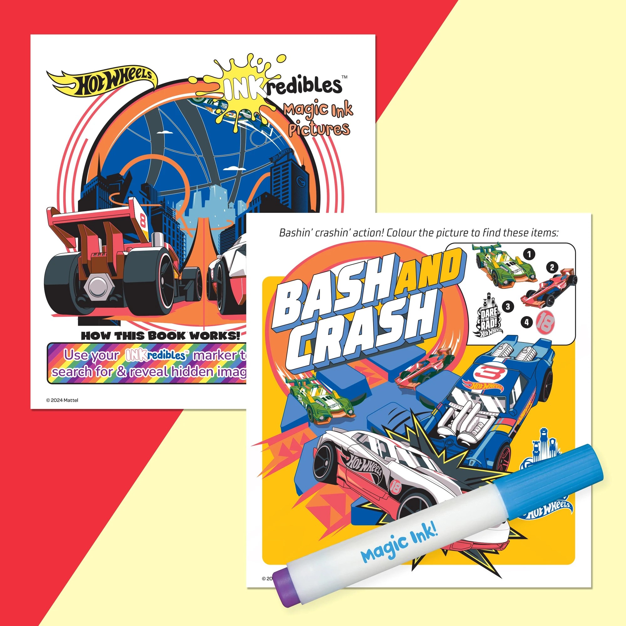 3 INKredibles Magic Reveal Hot Wheels Mess Free Magic Ink Pictures! - Book, 3 of 5