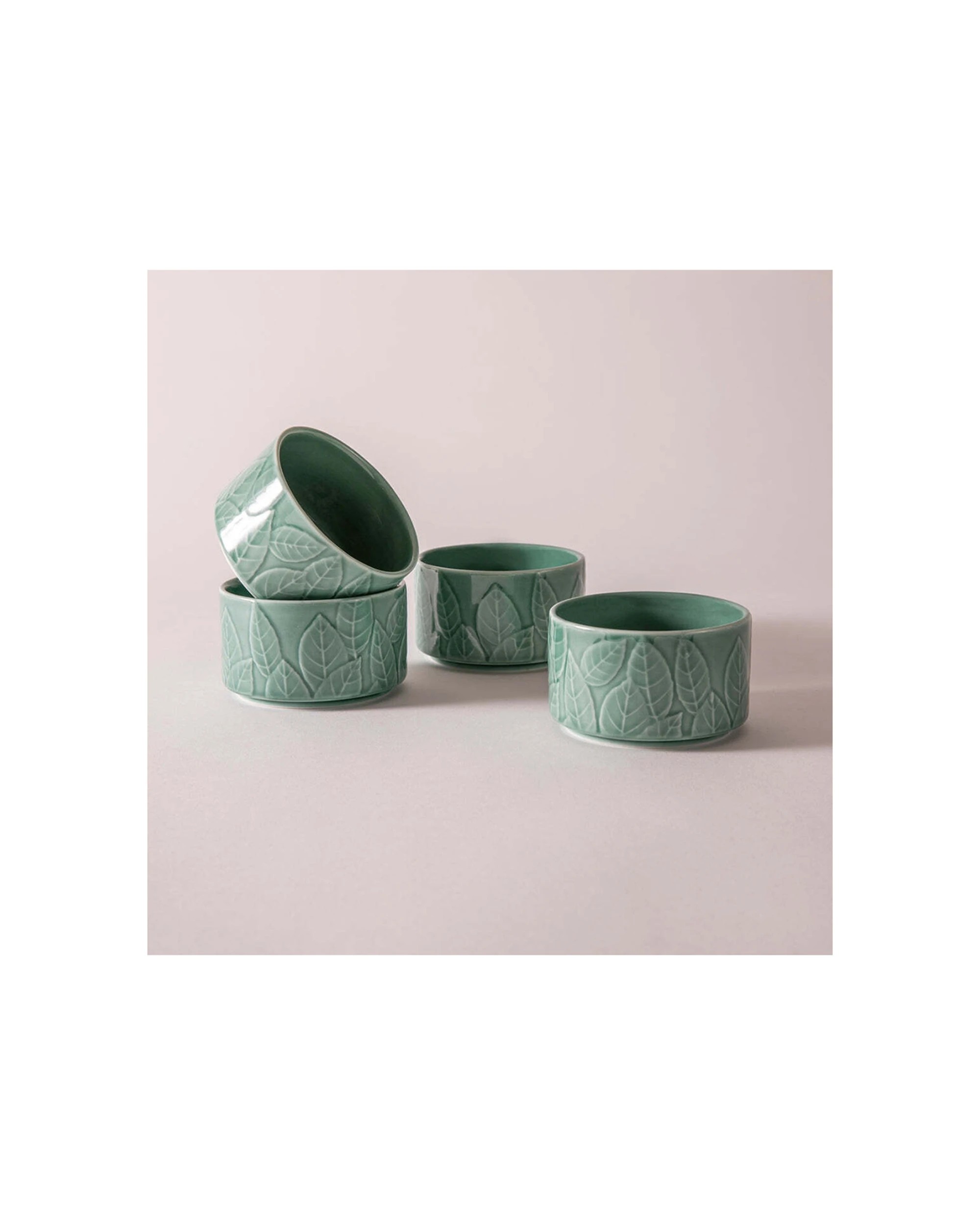 2 Ladelle 4pc Heath Porcelain Ramekin Set Jade - Green, 2 of 4