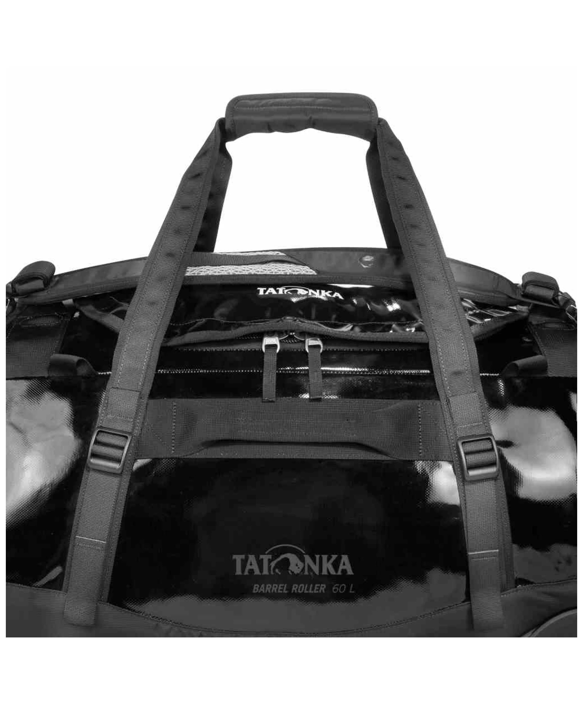 9 Tatonka Barrel Roller Wheeled Duffle 60L Nylon Travel Telescopic Handle - Black, 9 of 10