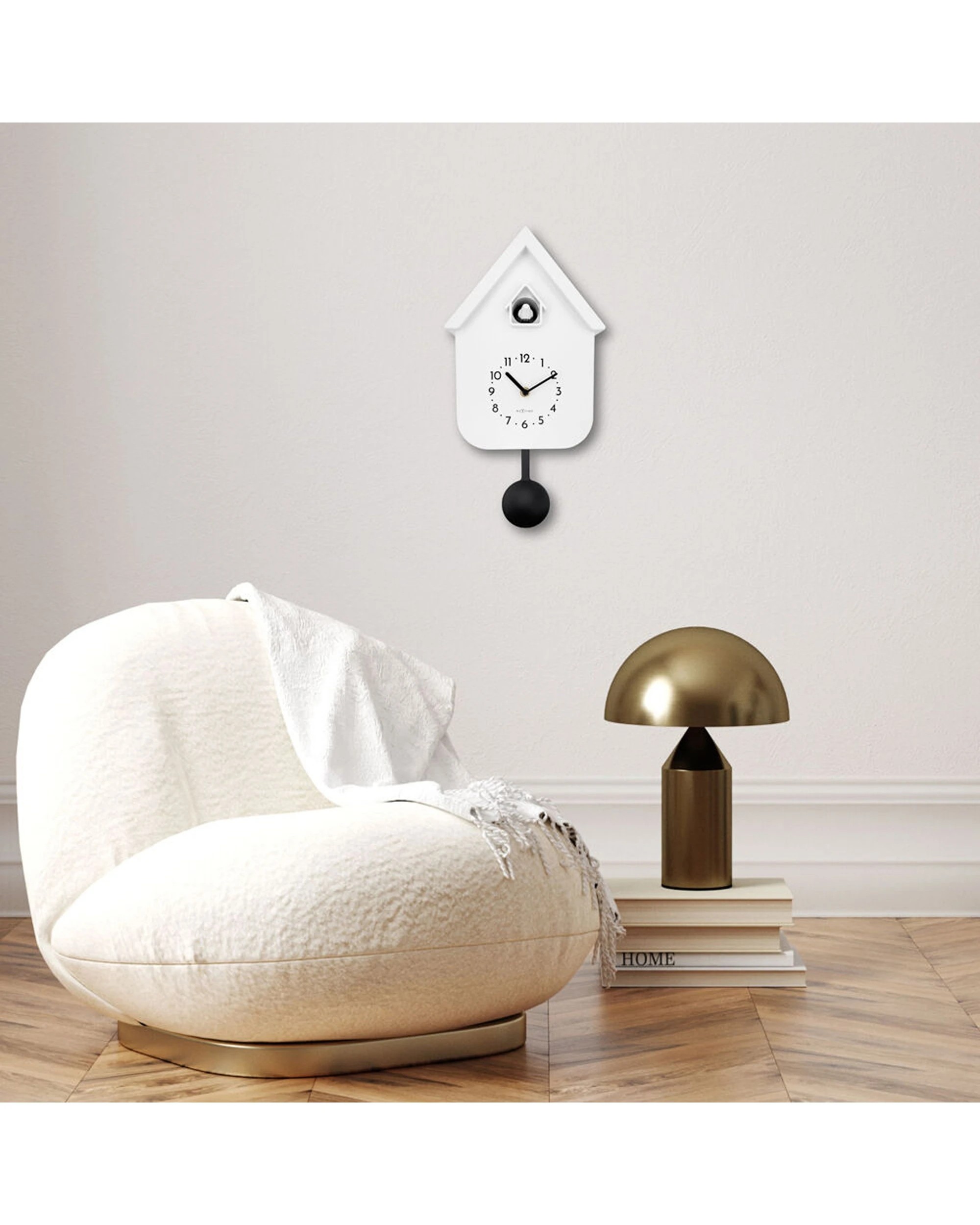 5 NexTime Twitter Cuckoo Wall Clock Vintage Nature Sounds 29.5cm - White, 5 of 5