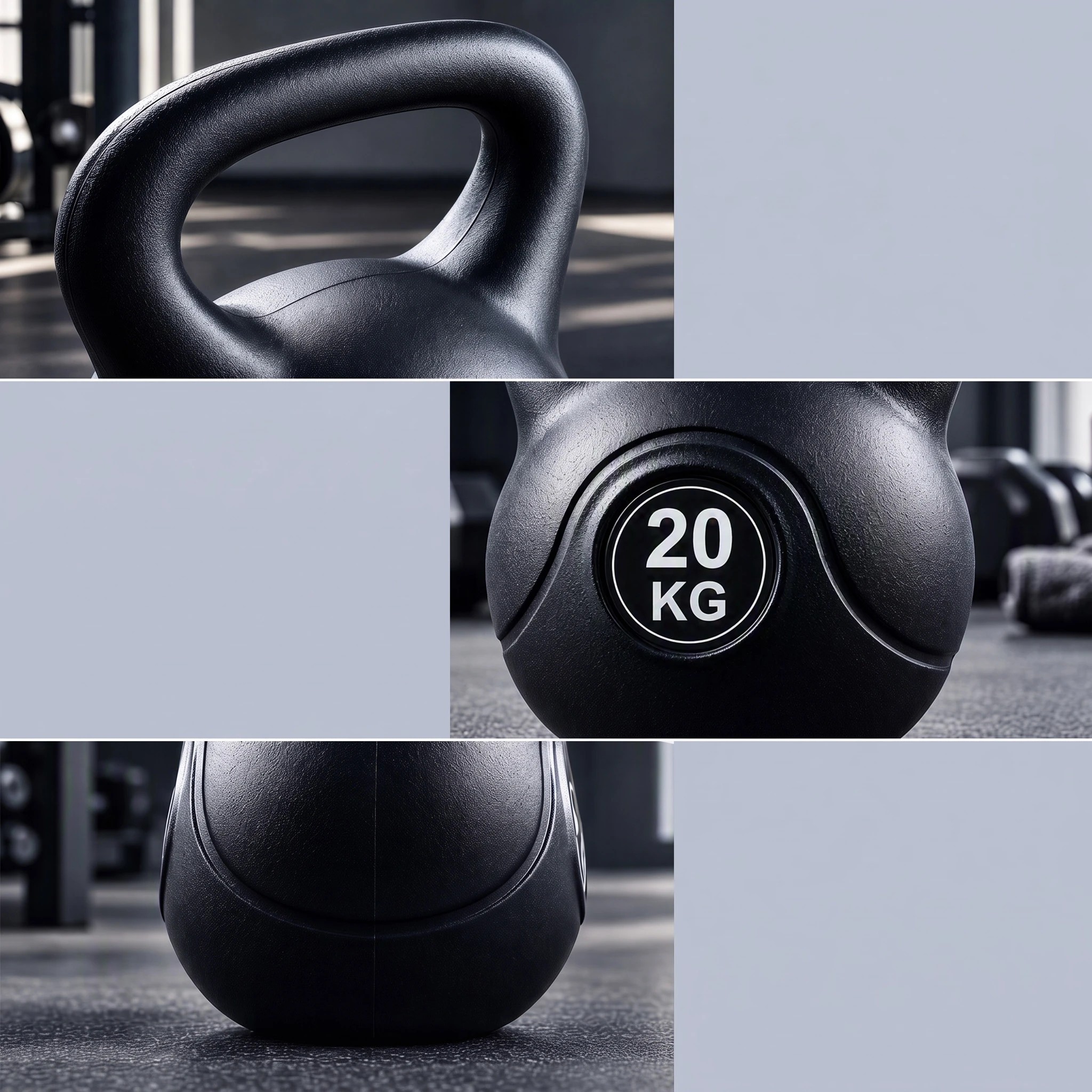 4 Everfit 20kg Kettlebell Weights Strength Training with Anti-slip Carry Handle & Stable Base Gym Home- Black, 4 of 7