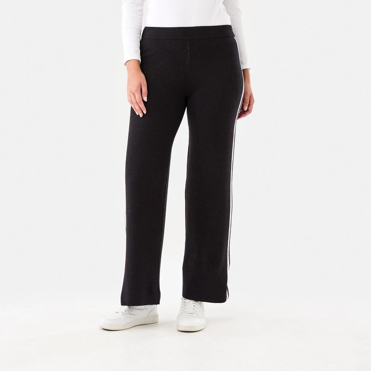 1 True Knit Side Stripe Pants Black, 1 of 5