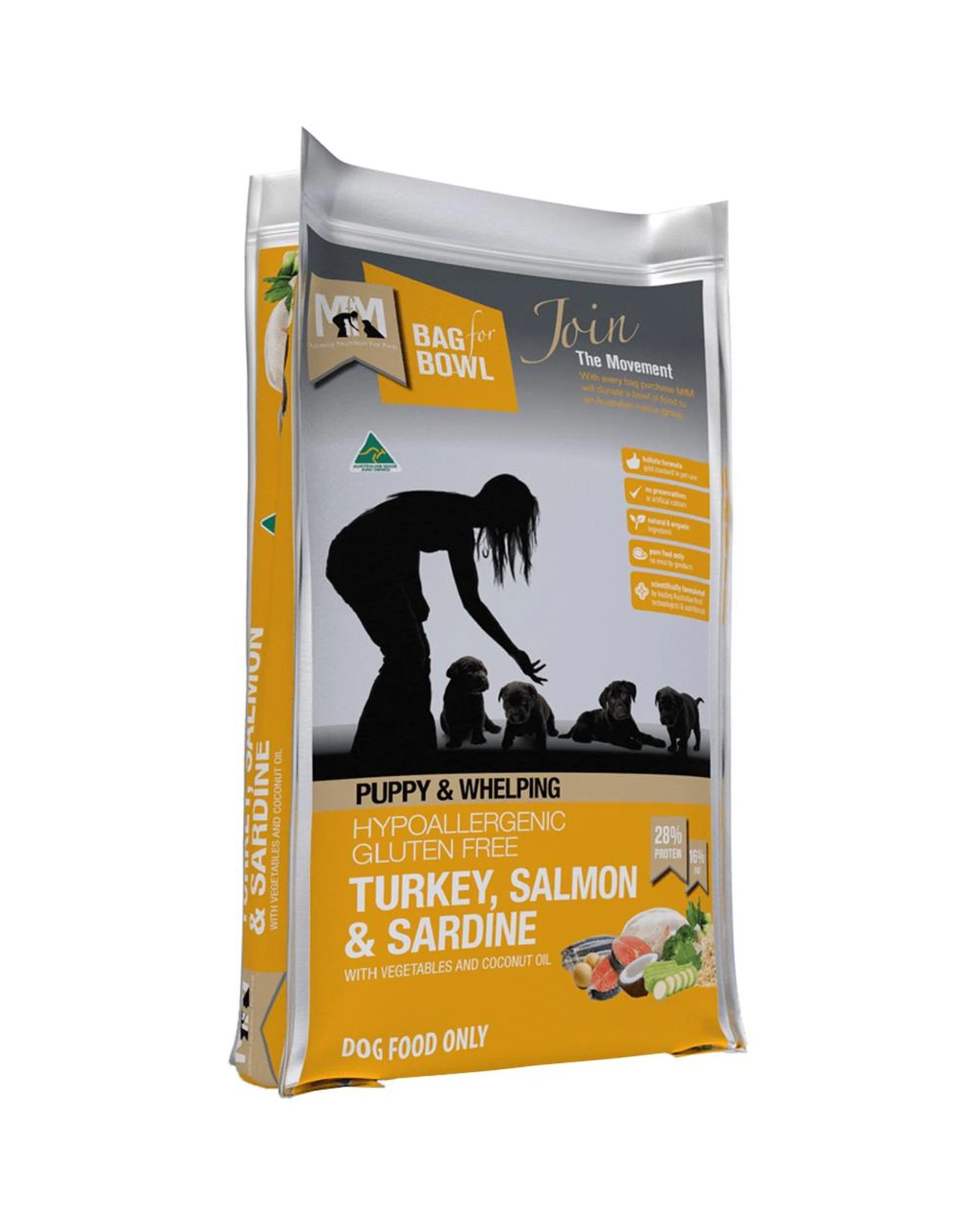 1 MFM Puppy & Whelping Gluten Free Turkey Salmon & Sardine Dog Food 2.5kg, 1 of 1