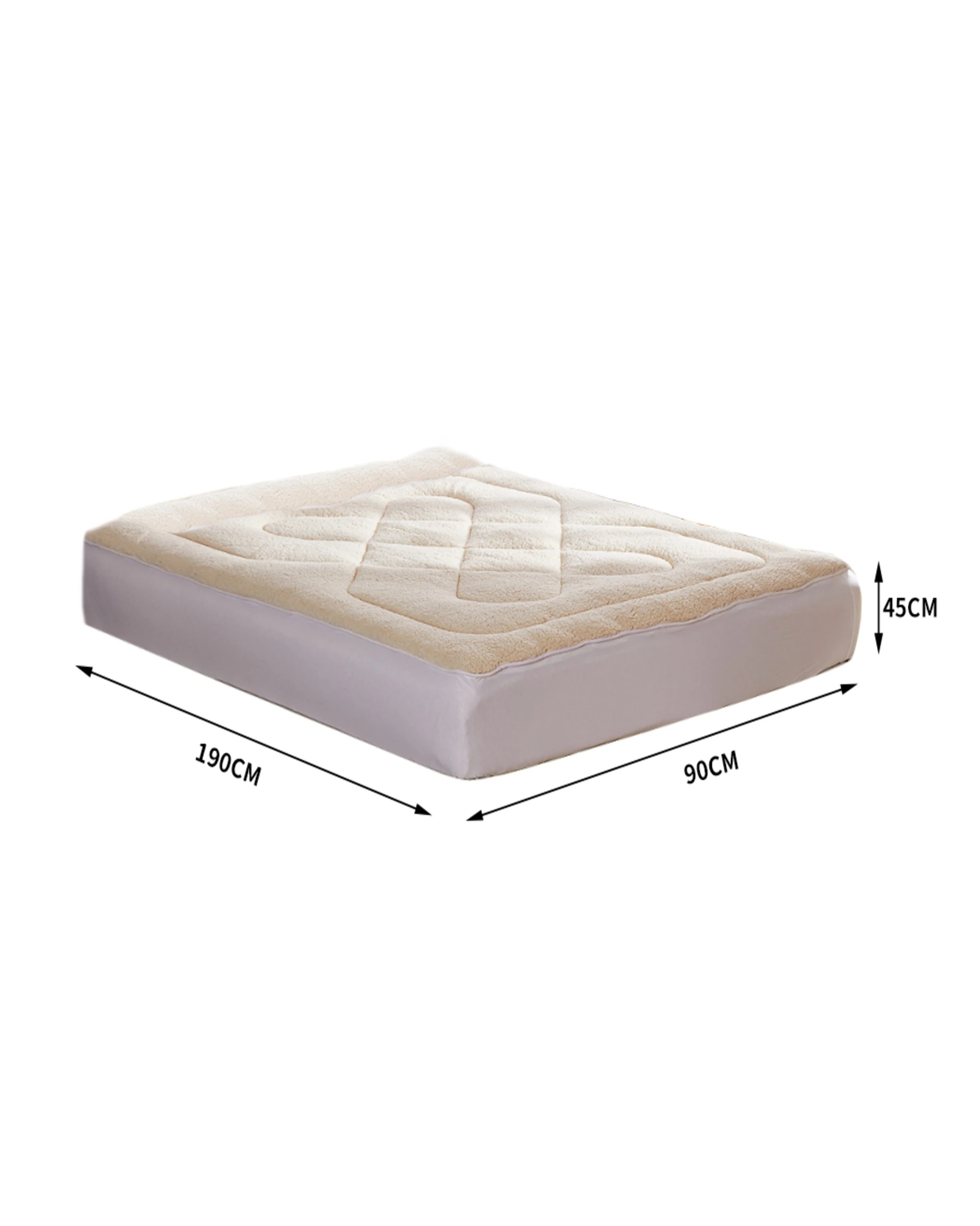 3 Dreamz Wool Mattress Topper Single, 3 of 6